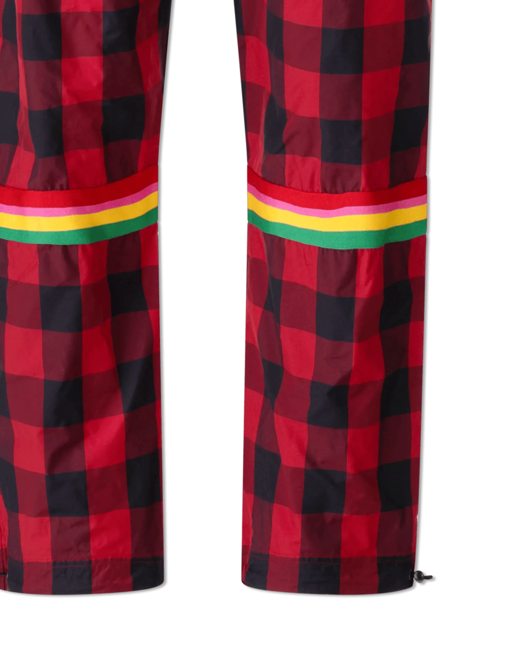 Plaid Nylon Track Pants - DIHSAN
