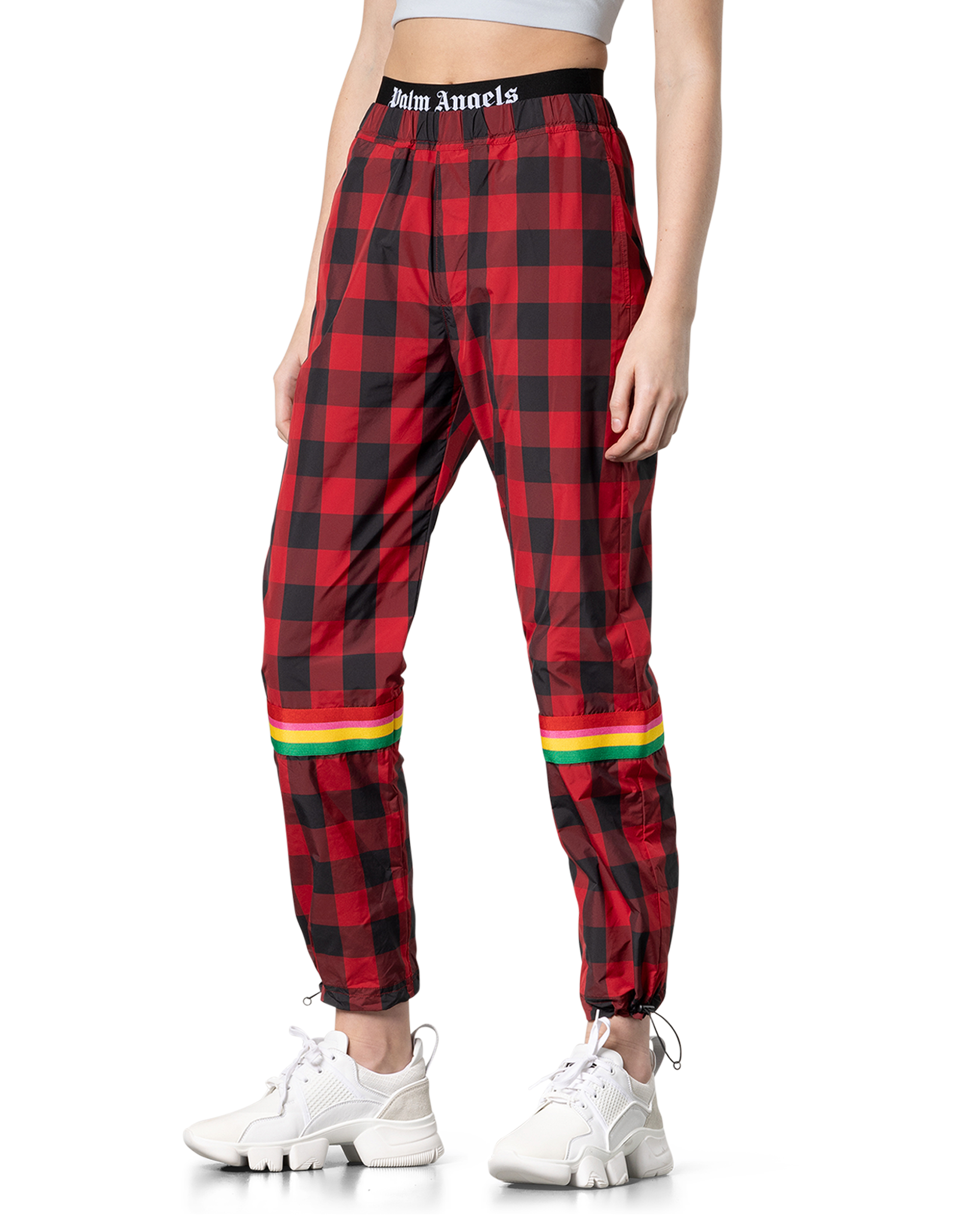 Plaid Nylon Track Pants