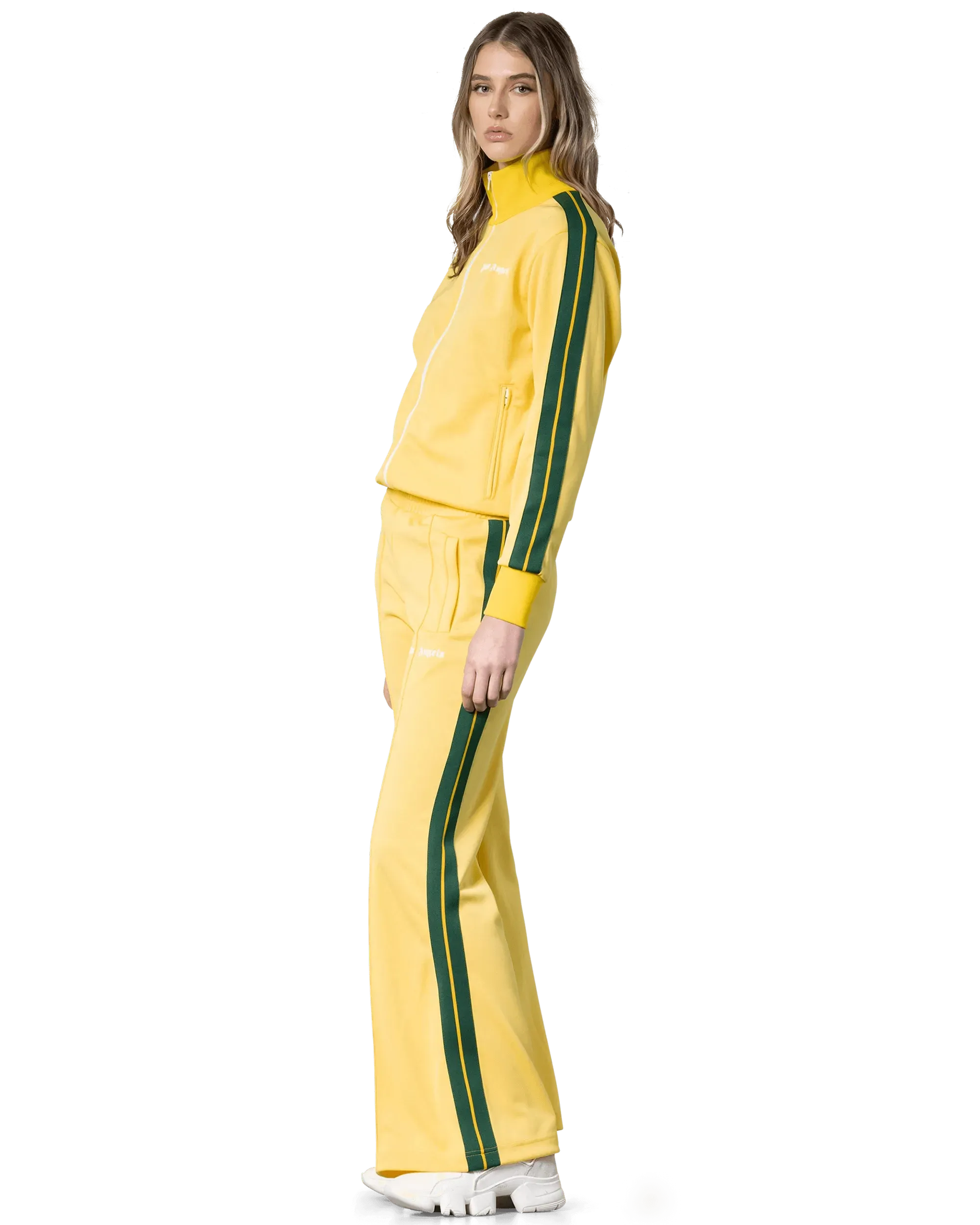 Wide-Leg Side Striped Track Pants - DIHSAN