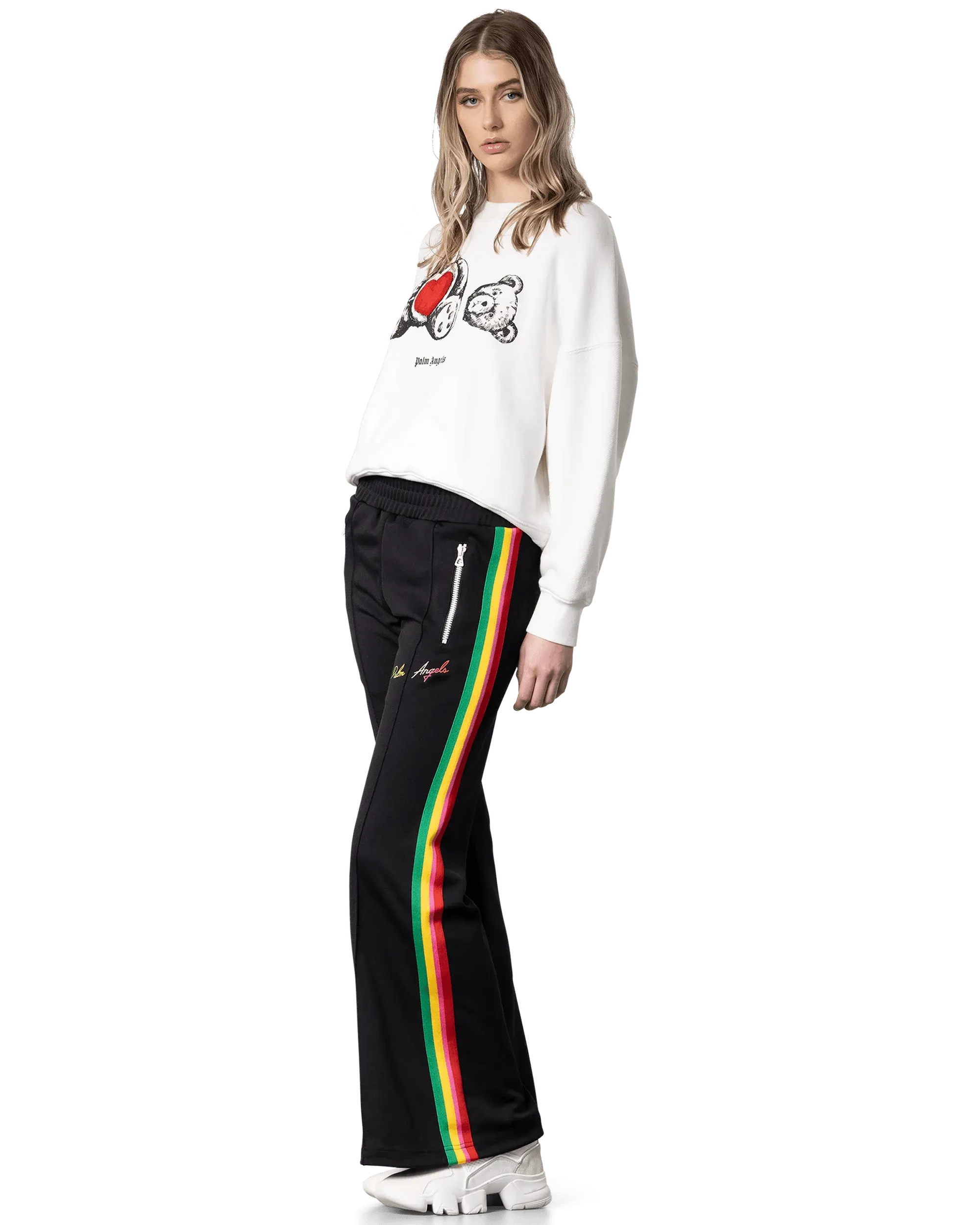 Miami Logo Wide Leg Track Pants - DIHSAN