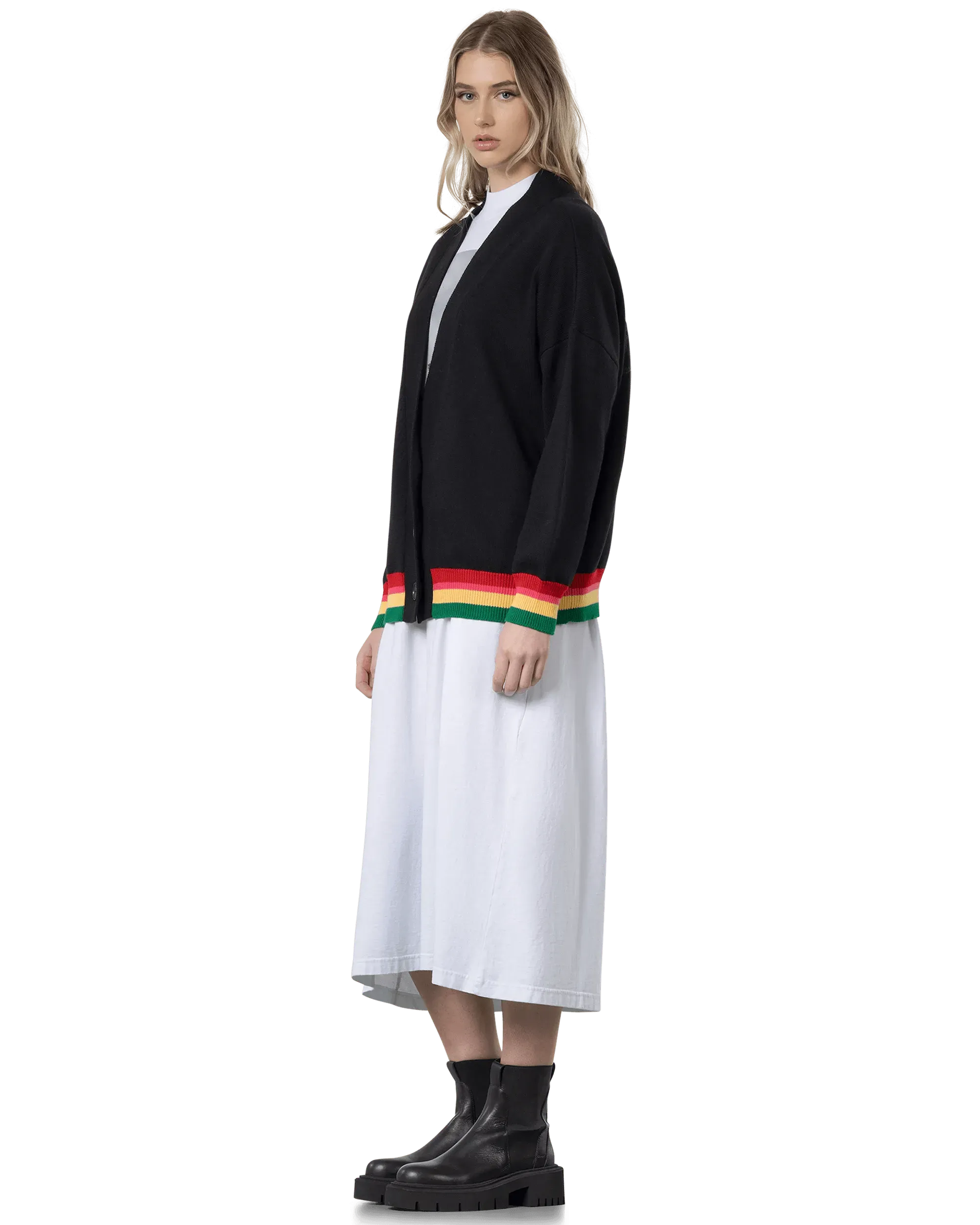 Oversized Miami Logo Cardigan - DIHSAN