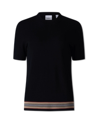 Striped Merino Wool Top - DIHSAN