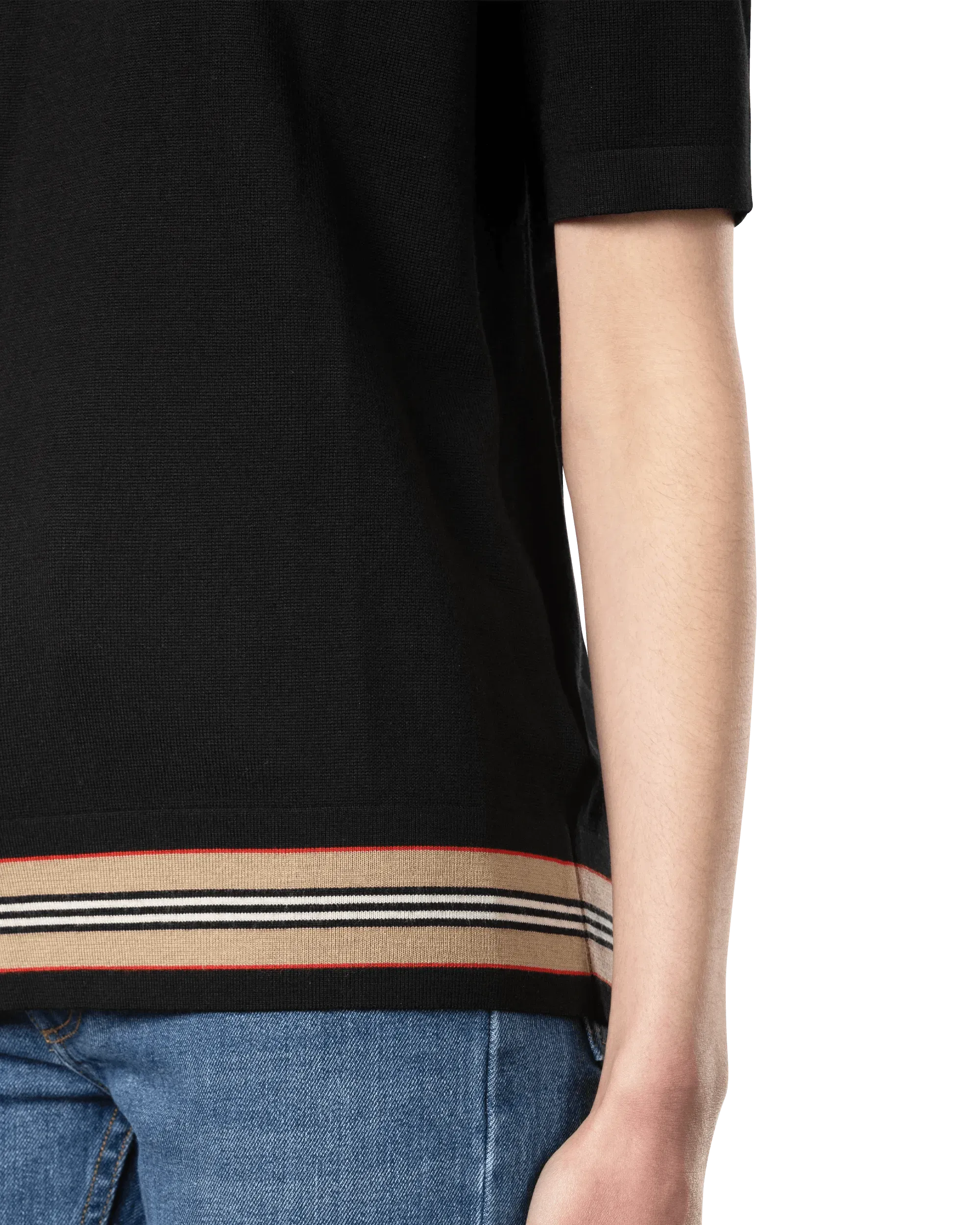 Striped Merino Wool Top - DIHSAN