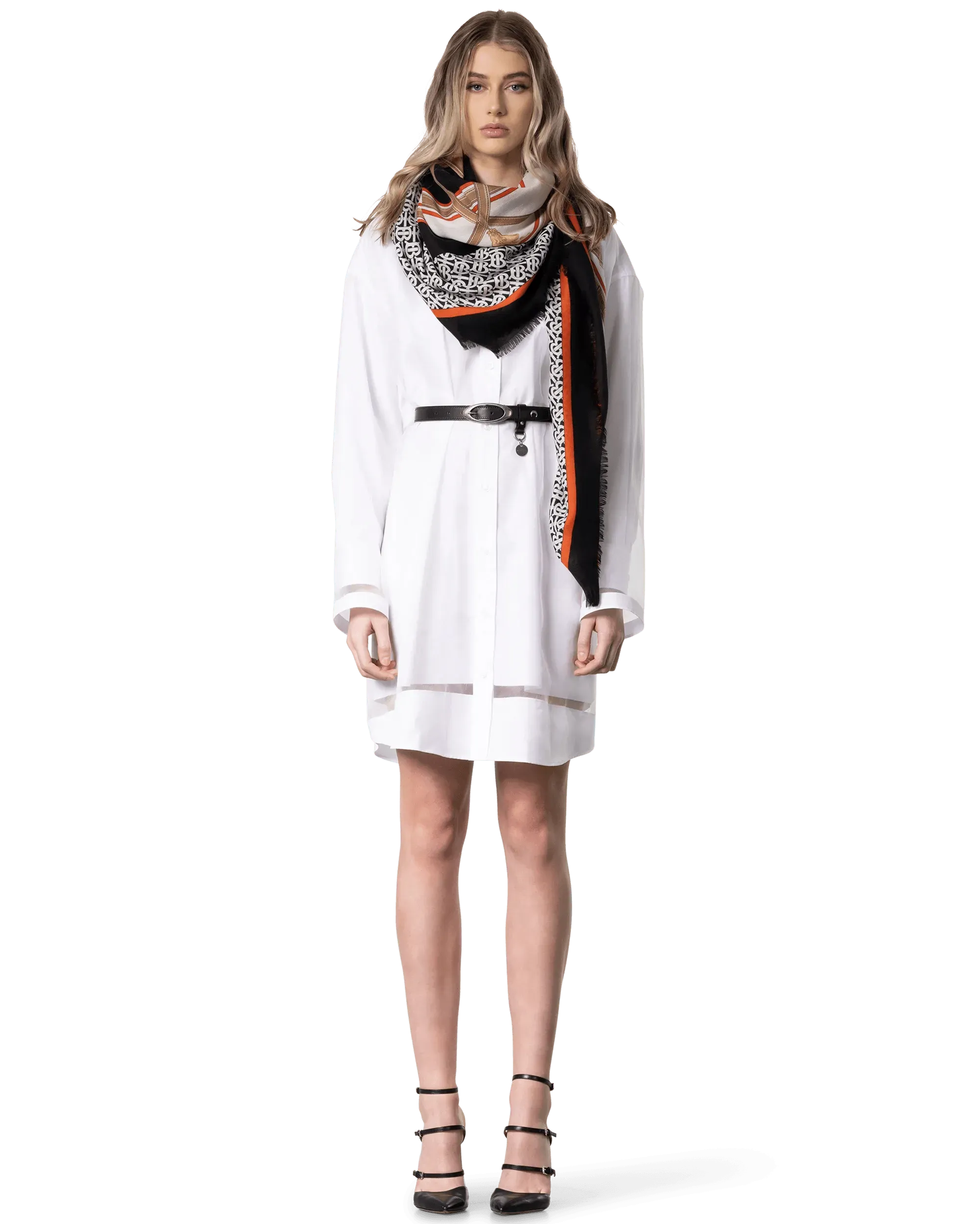 Archive Print Large Scarf - DIHSAN