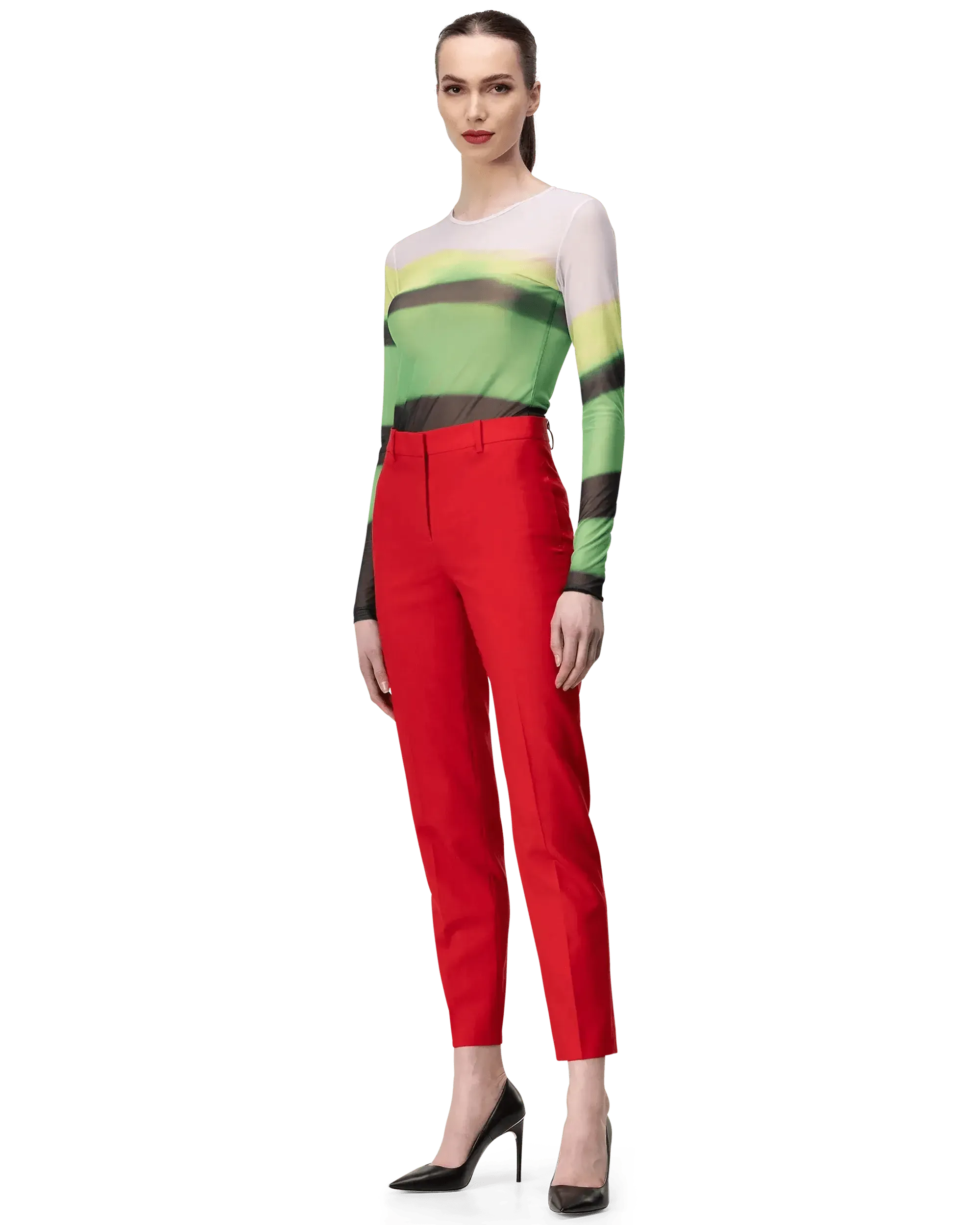 Regular Fit Wool Cigarette Pants - DIHSAN