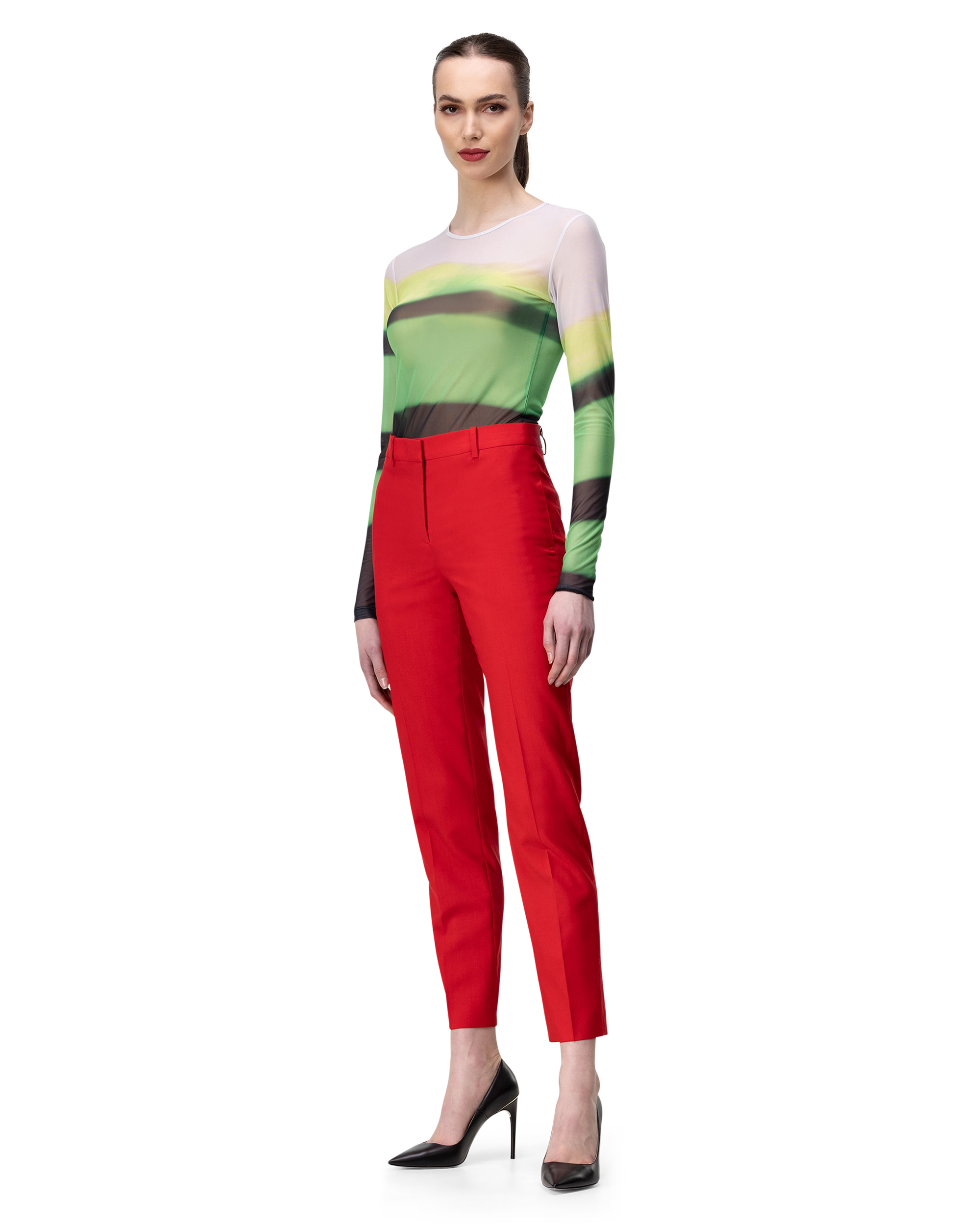 Regular Fit Wool Cigarette Pants