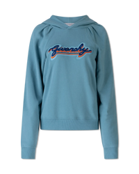 Embroidered Logo Cropped Hoodie - DIHSAN