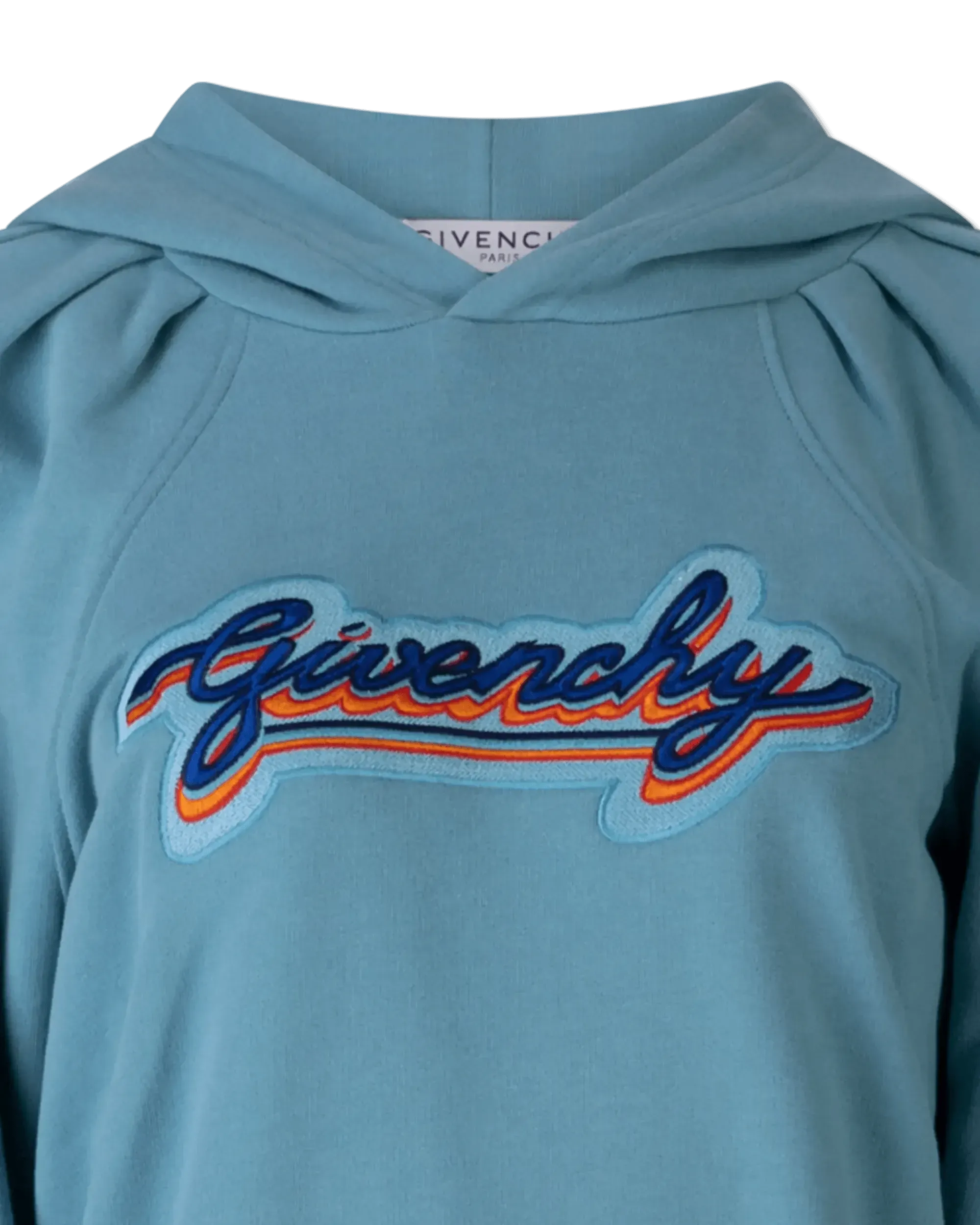 Embroidered Logo Cropped Hoodie - DIHSAN