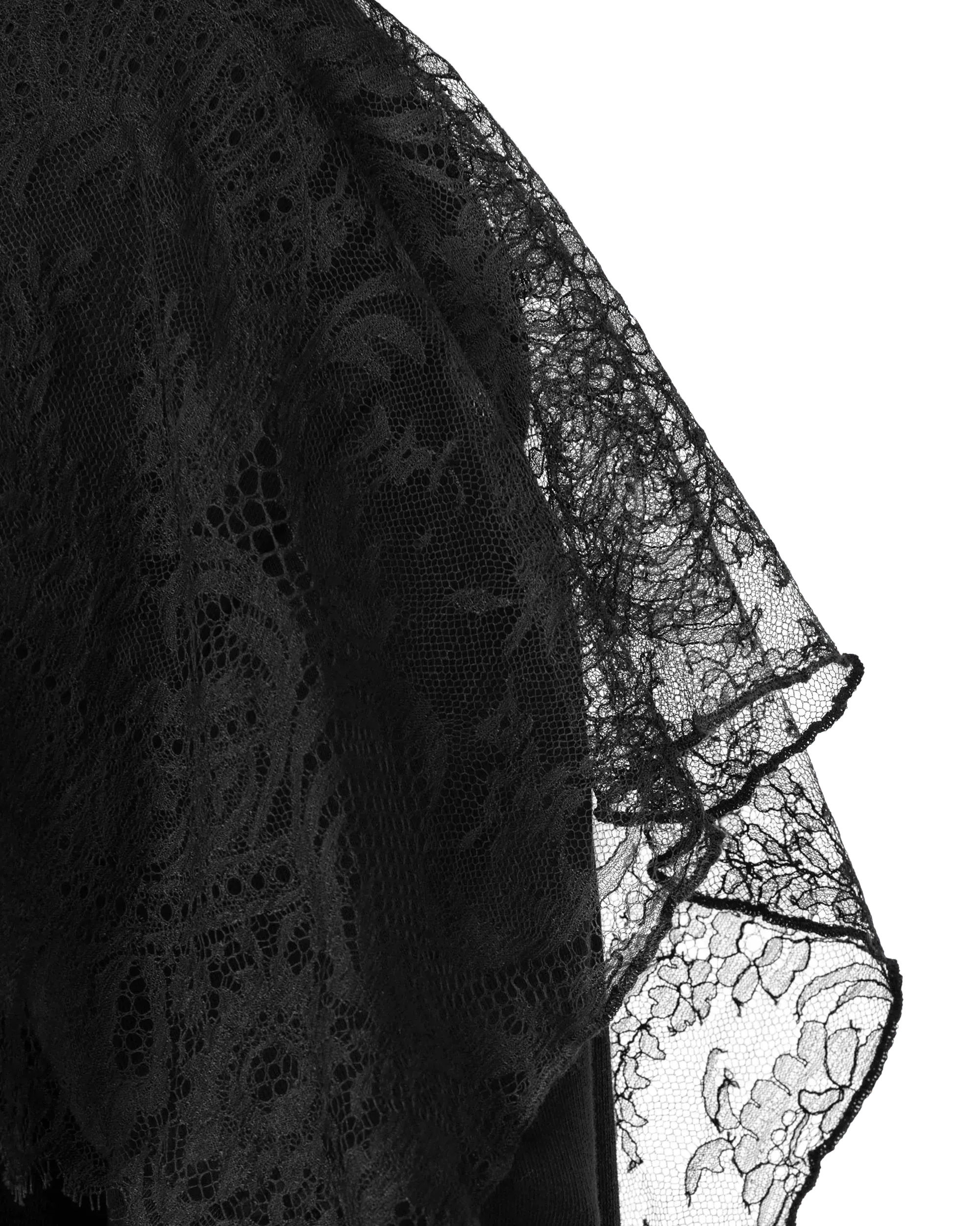 Lace Detail Givenchy Paris Sweatshirt - DIHSAN