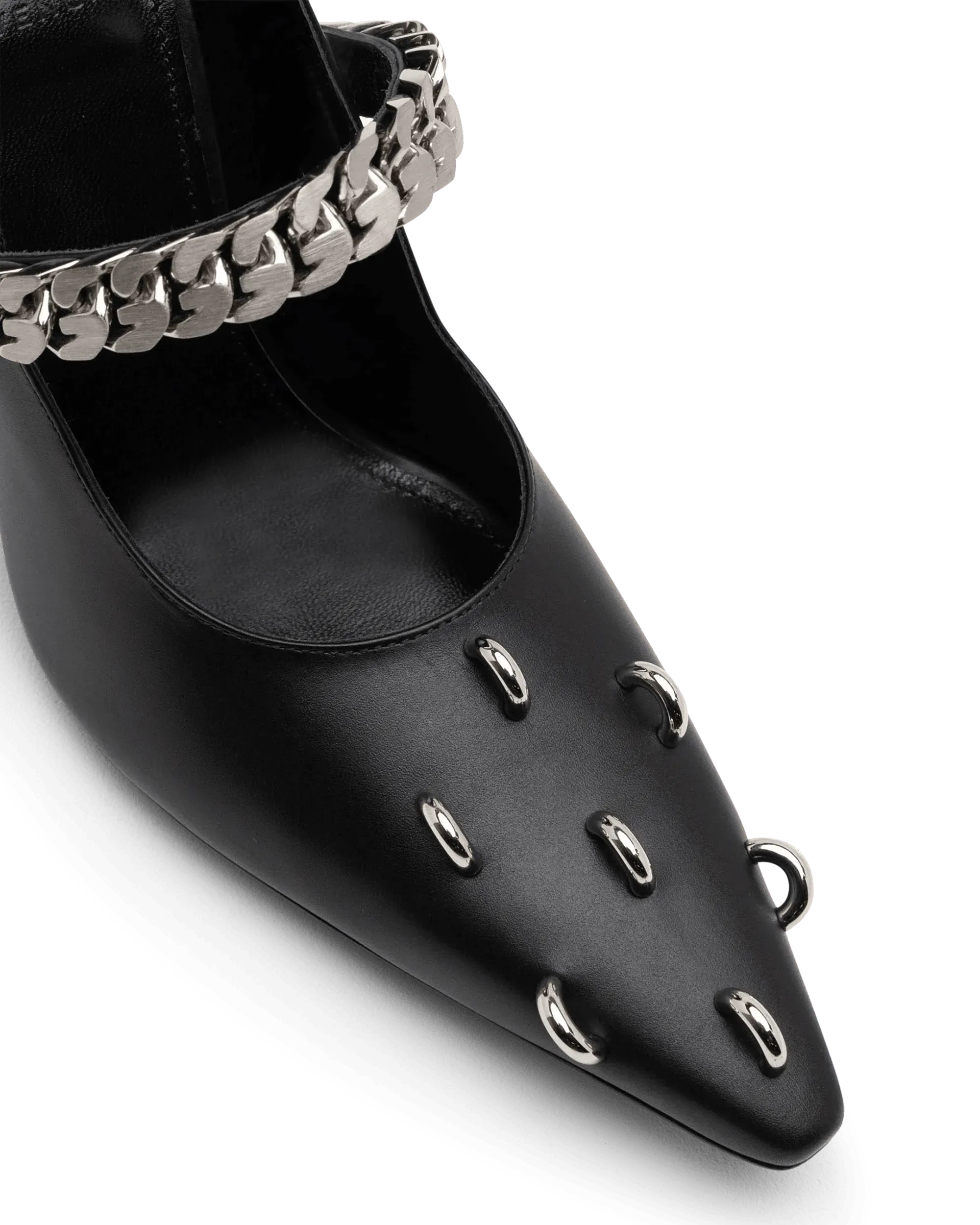 Metal-Detailed Leather Pumps - DIHSAN