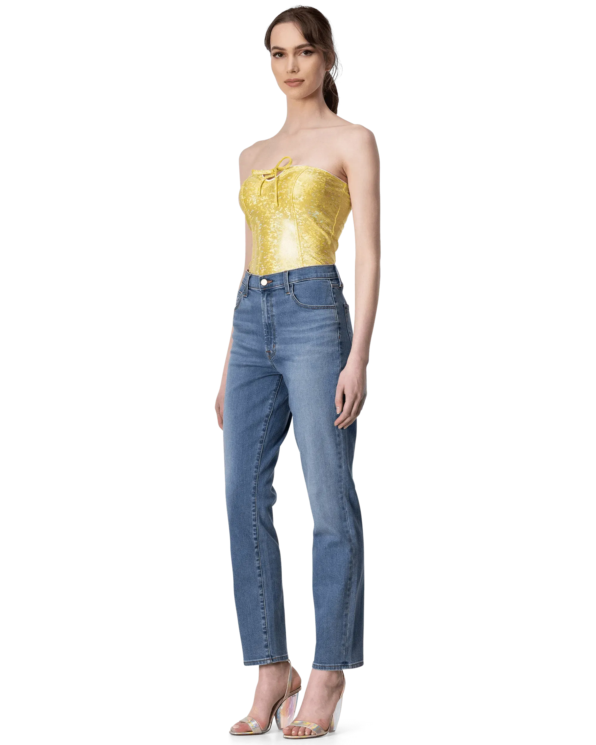 Teagan High Rise Straight Jeans - DIHSAN
