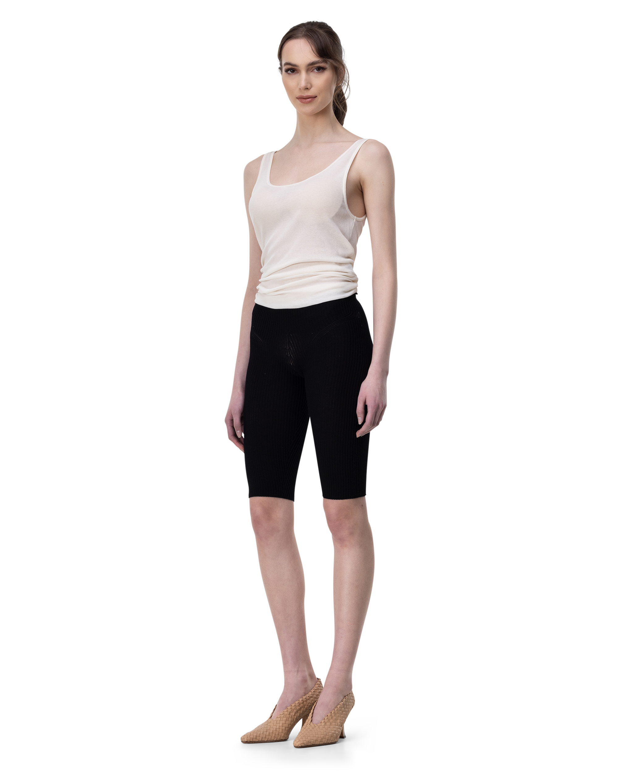 Arancia Rib-Knit Biker Shorts