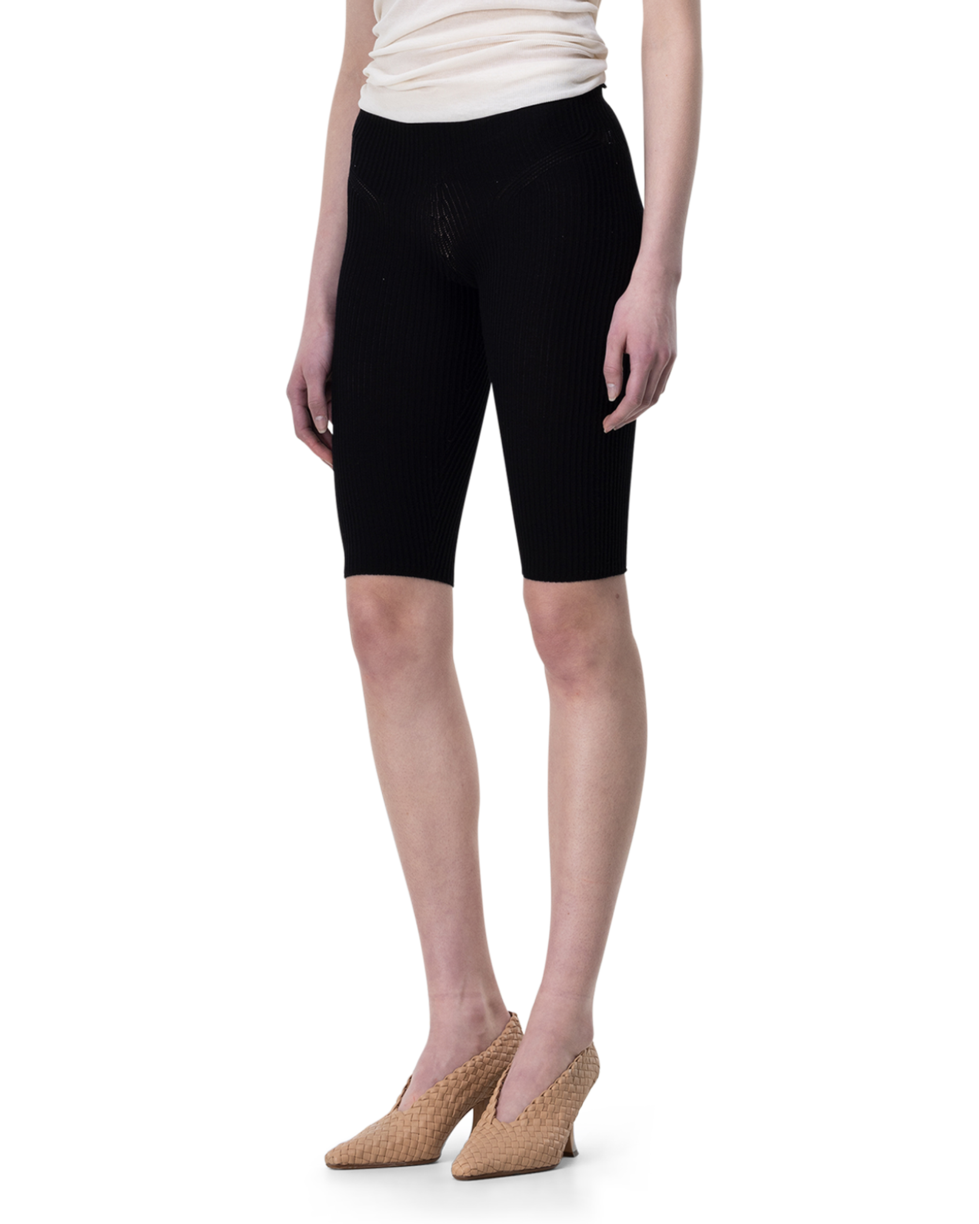 Arancia Rib-Knit Biker Shorts