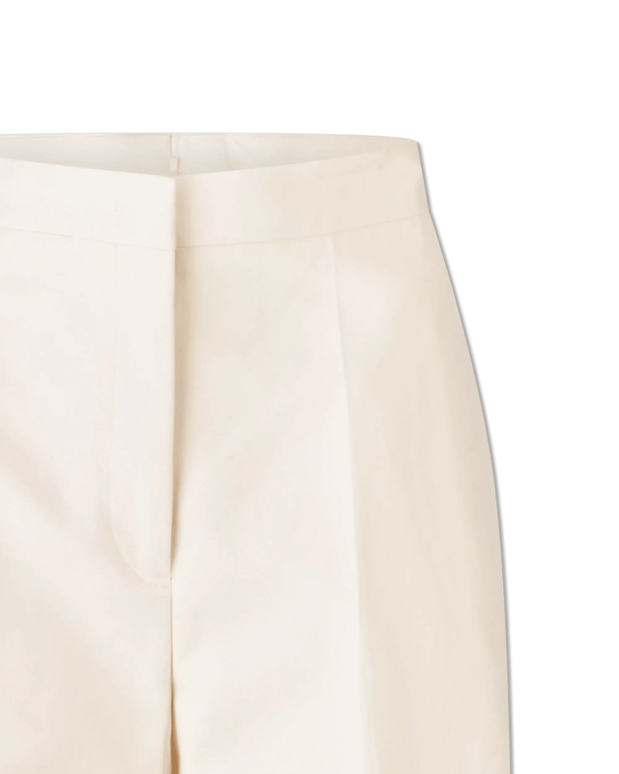 Structured Fine Cotton Trousers - DIHSAN