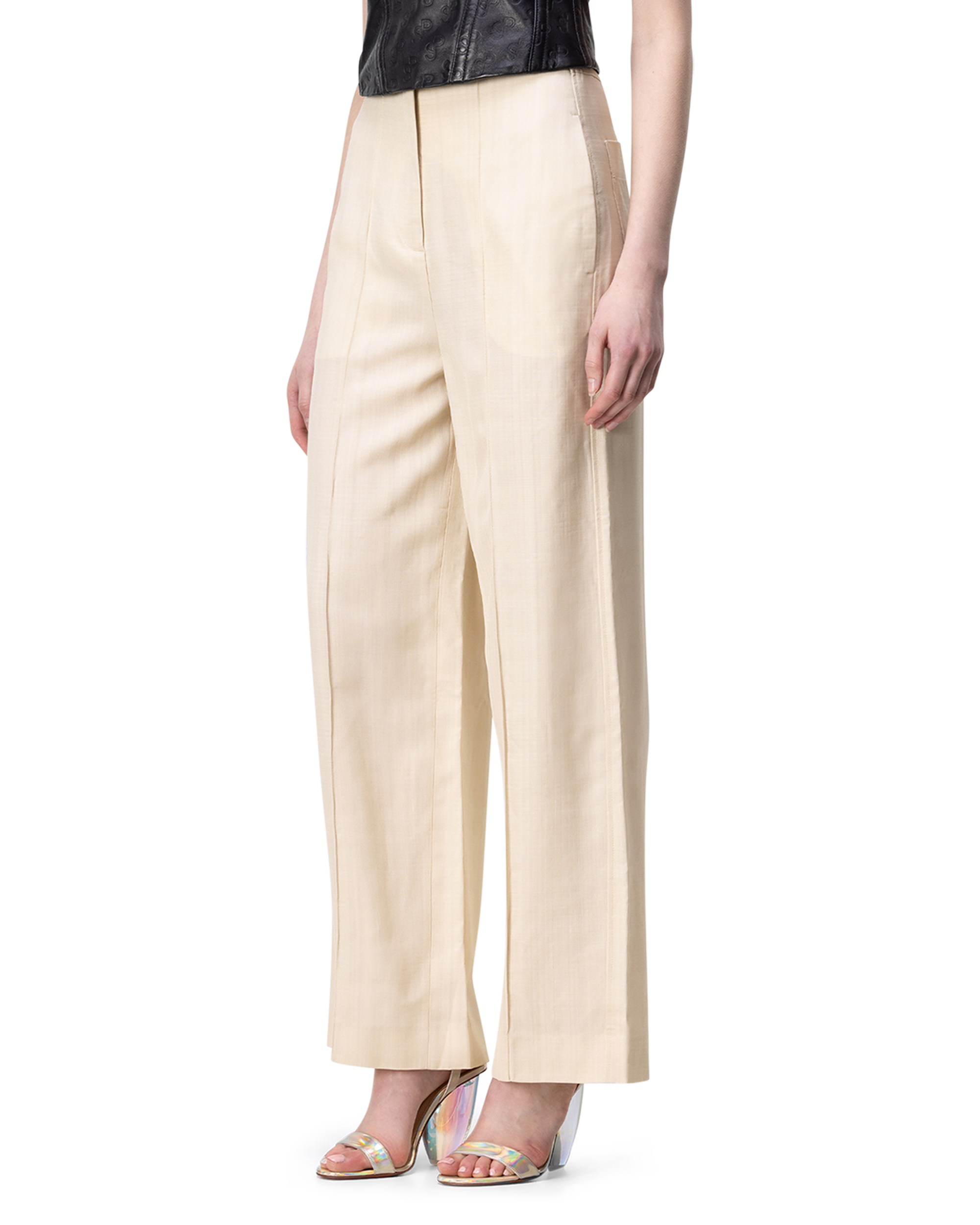 Structured Fine Cotton Trousers