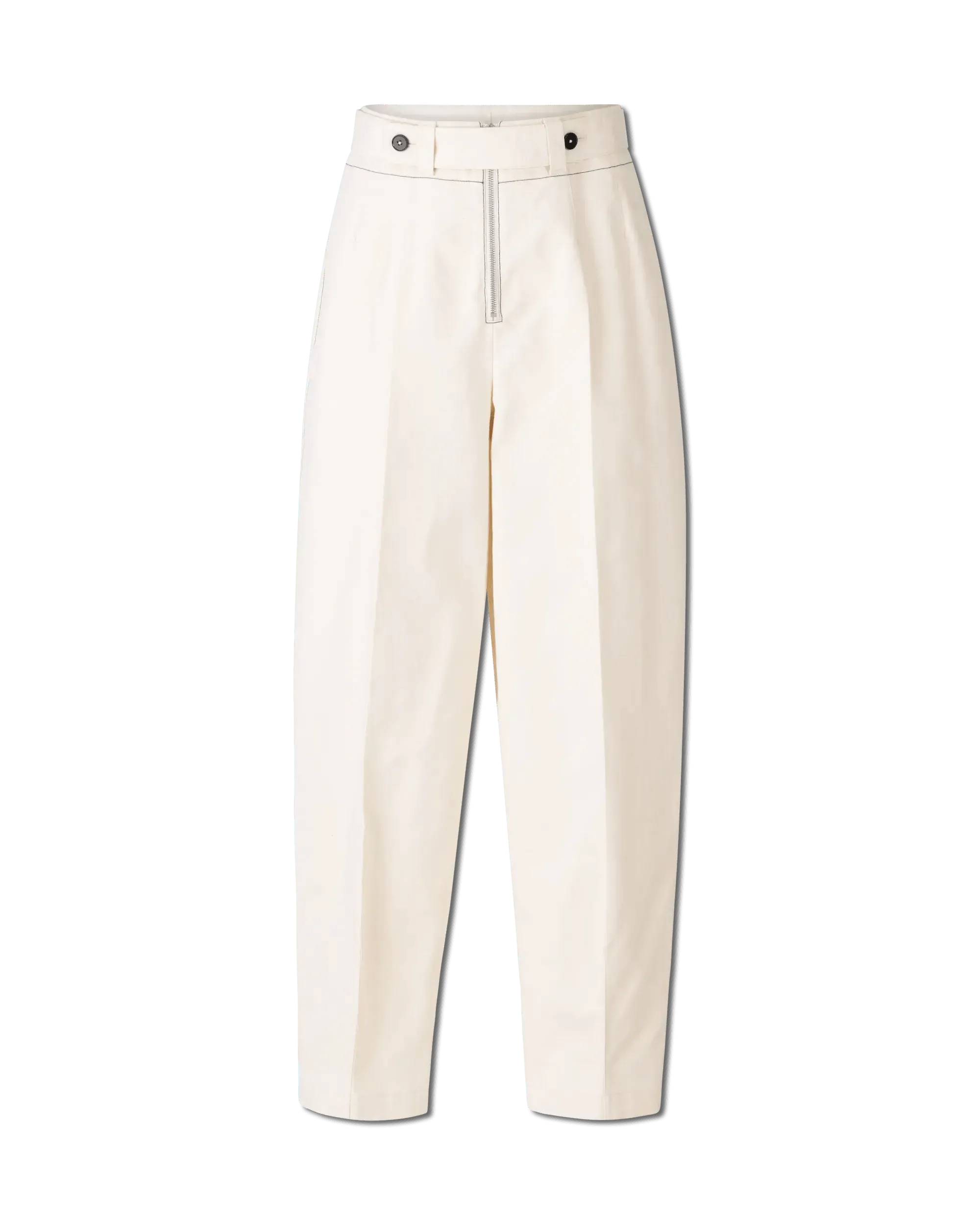 Structured Fine Cotton Tapered Trousers - DIHSAN