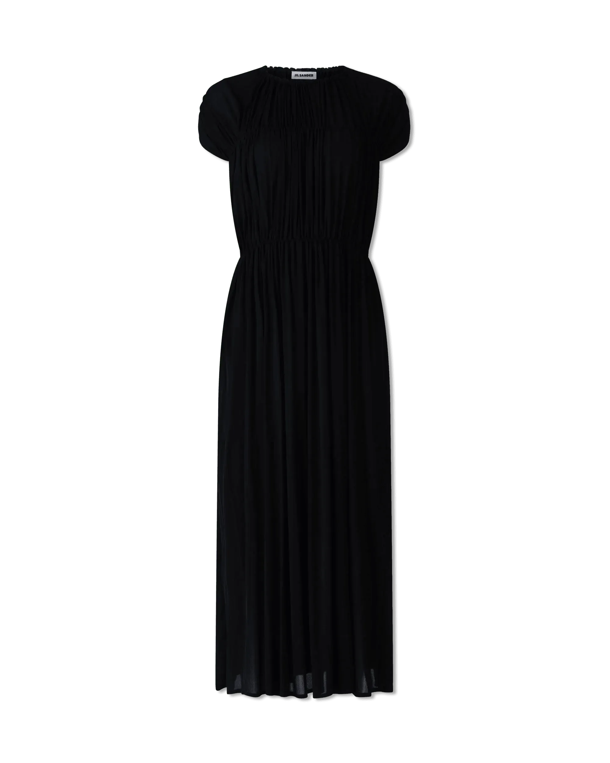 Banded Short Sleeve Maxi Dress - DIHSAN