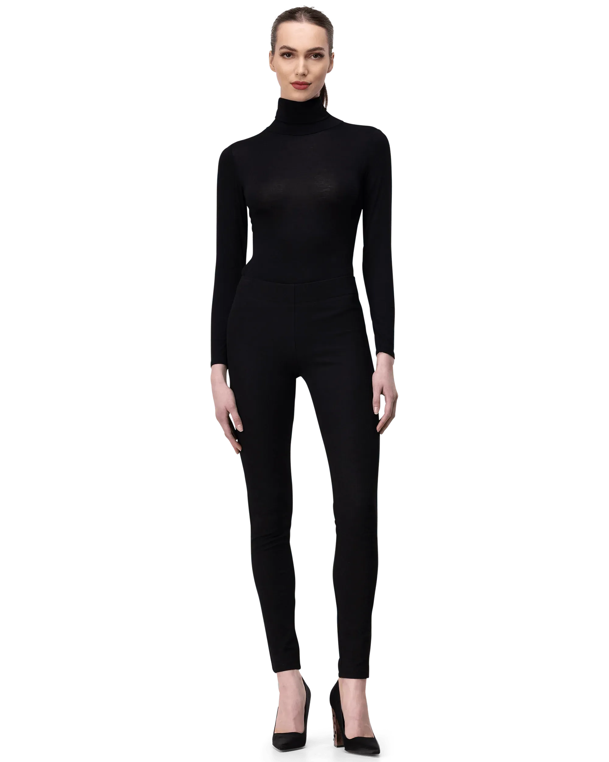 Gabardine Stretch Leggings - DIHSAN