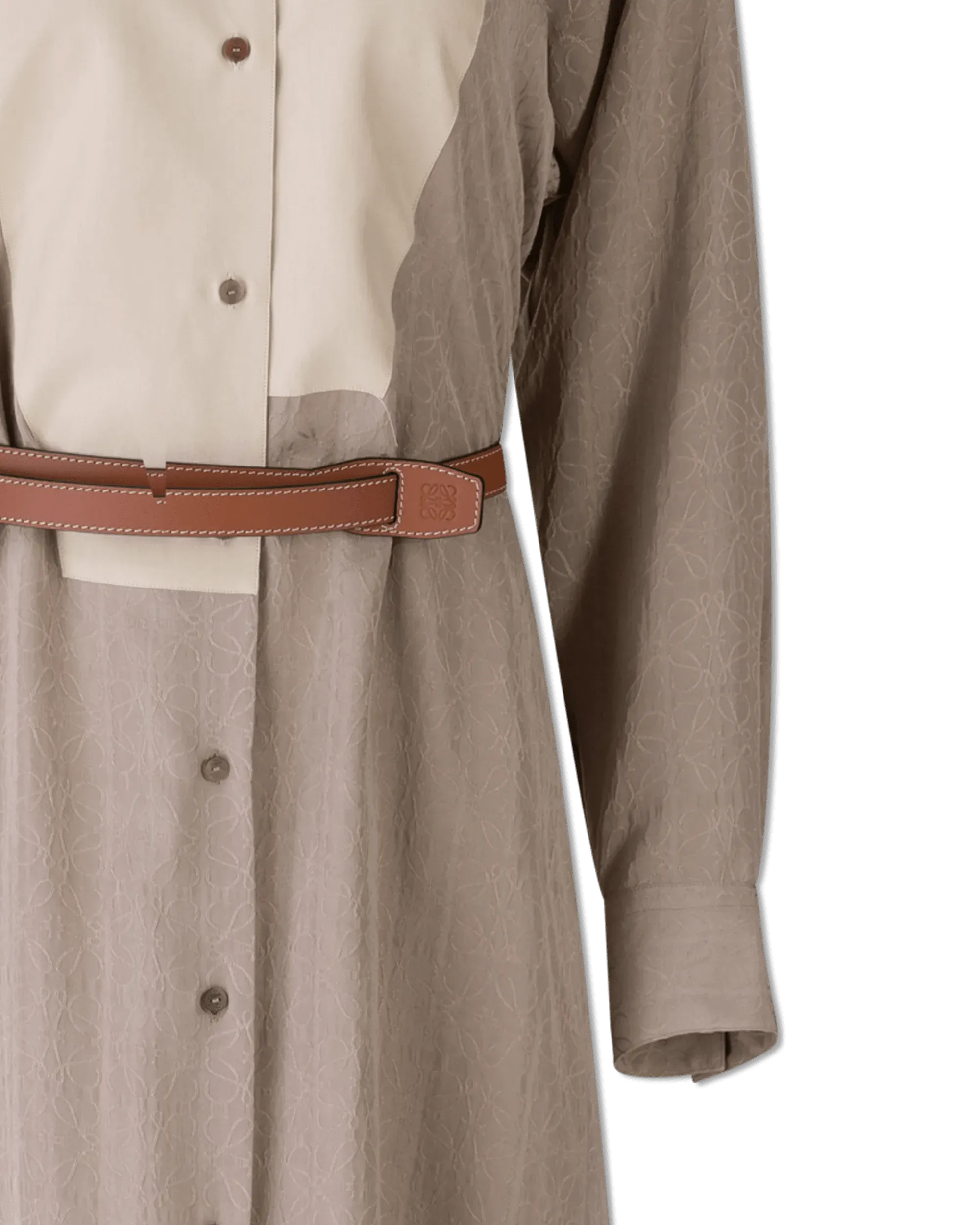 Belted Asymmetrical Shirt Dress - DIHSAN