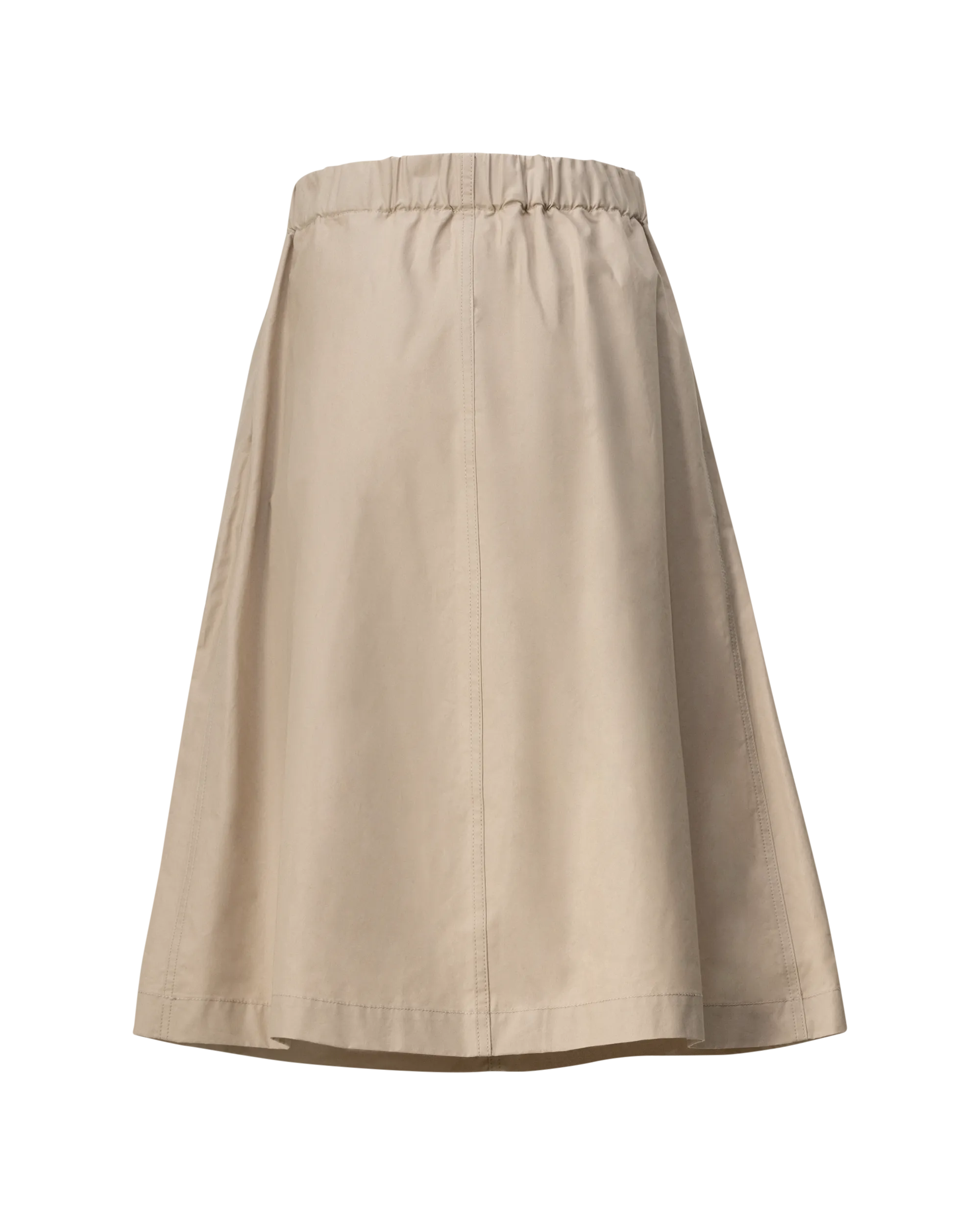 Belted A-Line Midi Skirt