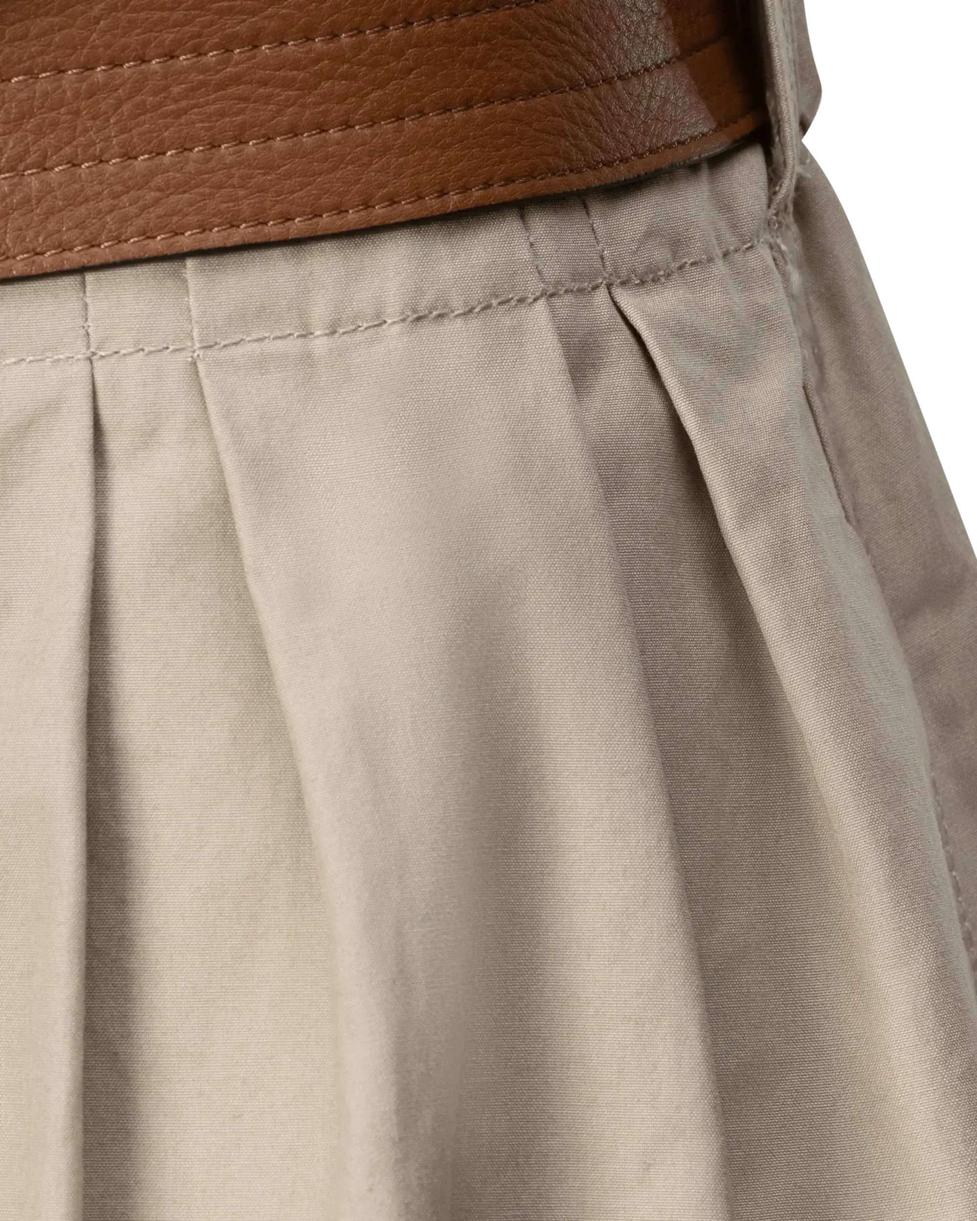 Belted A-Line Midi Skirt - DIHSAN