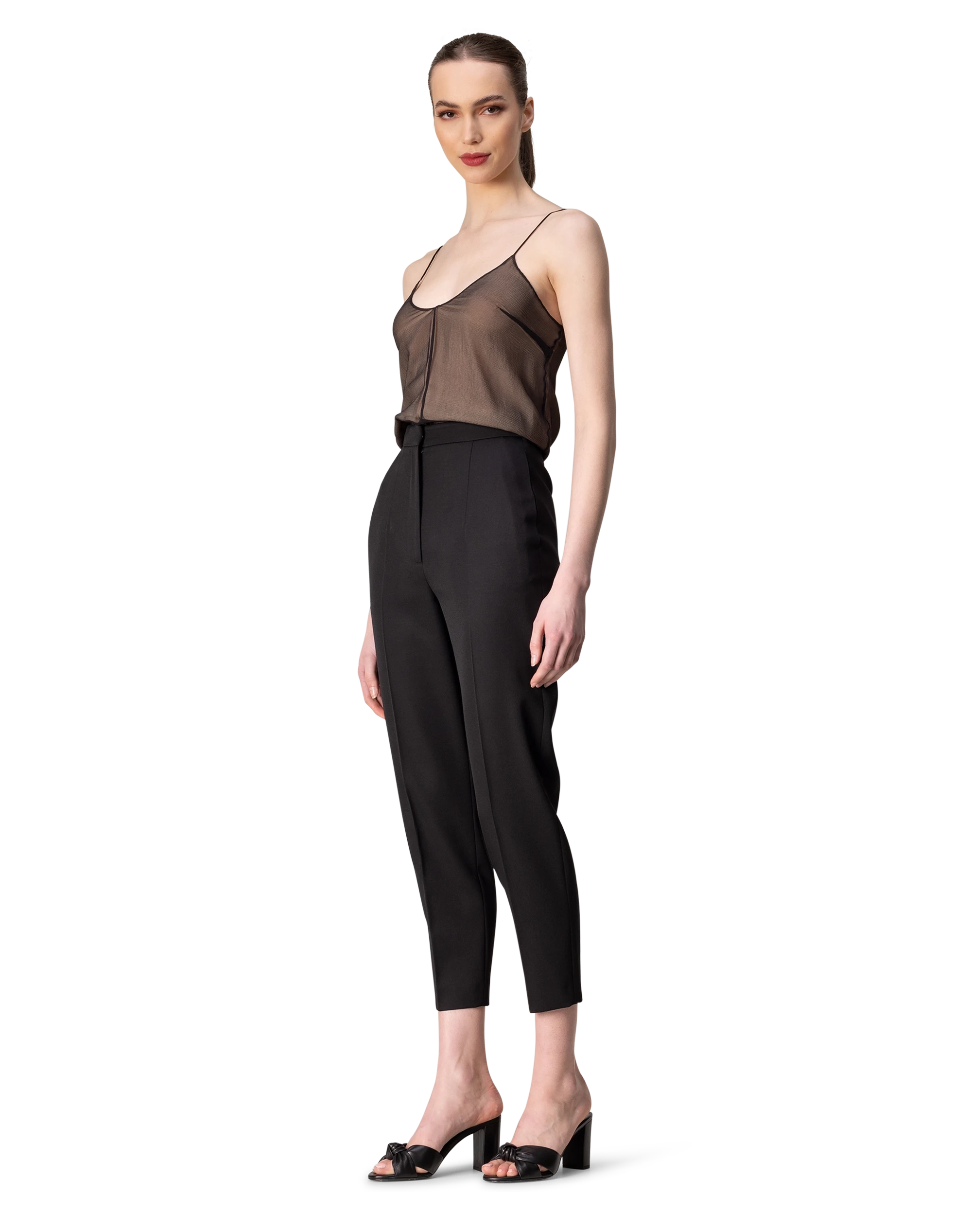 High-Waisted Slim Fit Pants