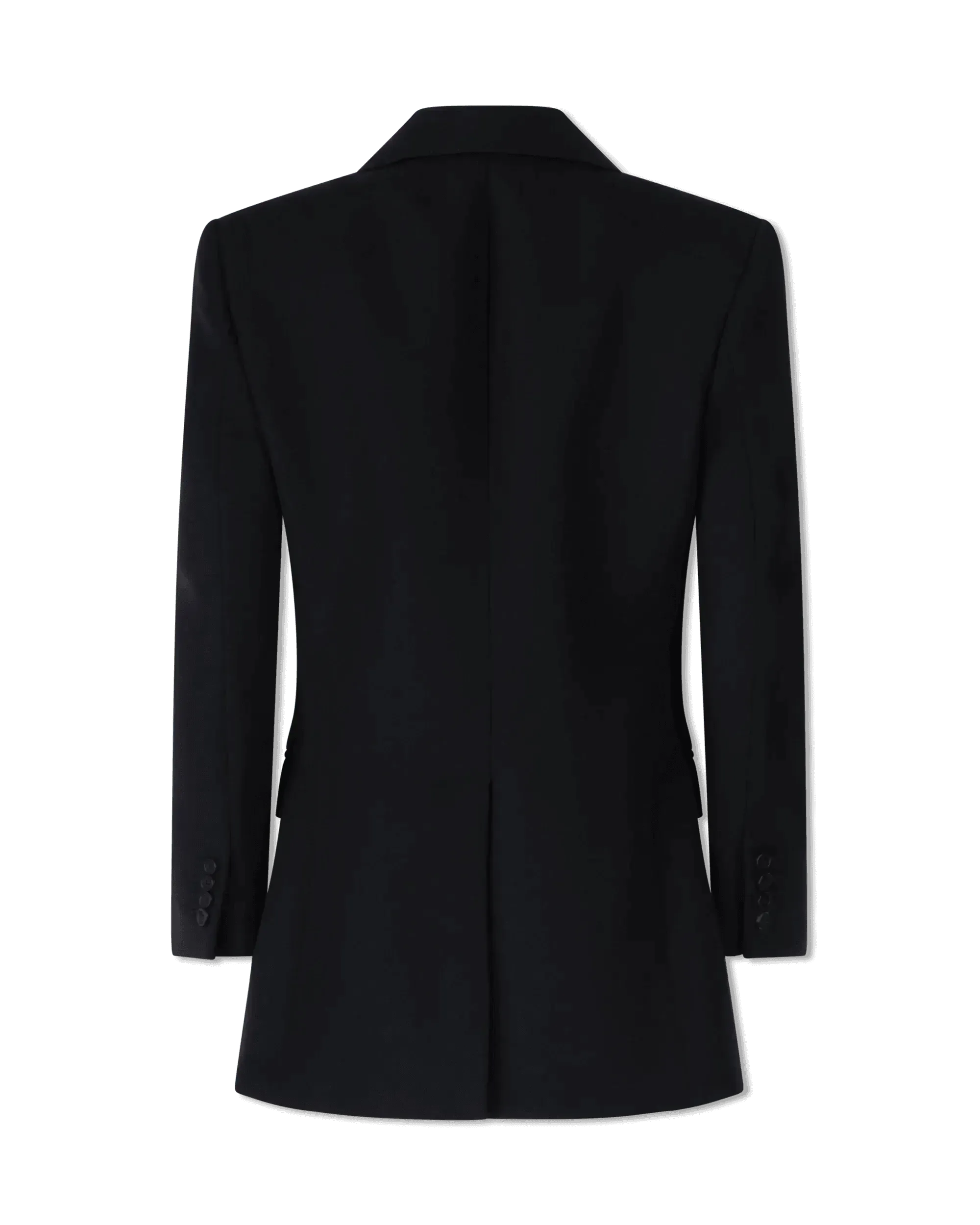 Peak Lapel Wool Blazer - DIHSAN