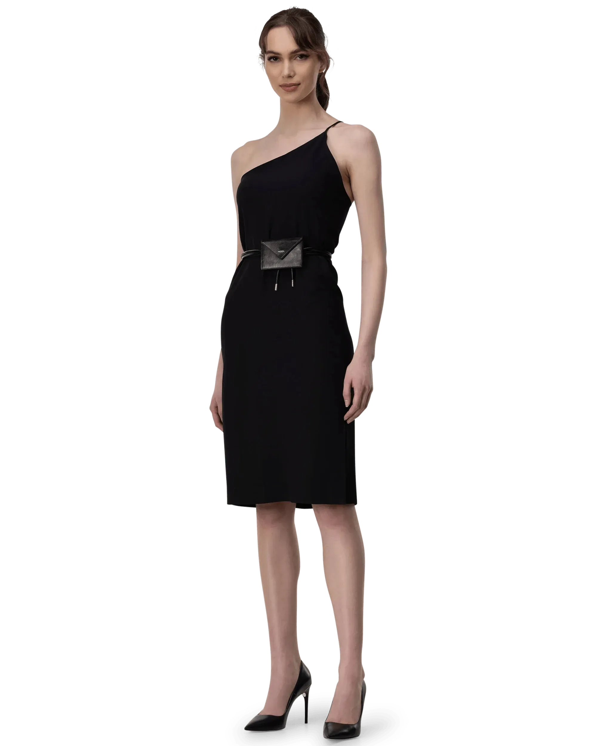 Mini Leather Belted Wallet - DIHSAN