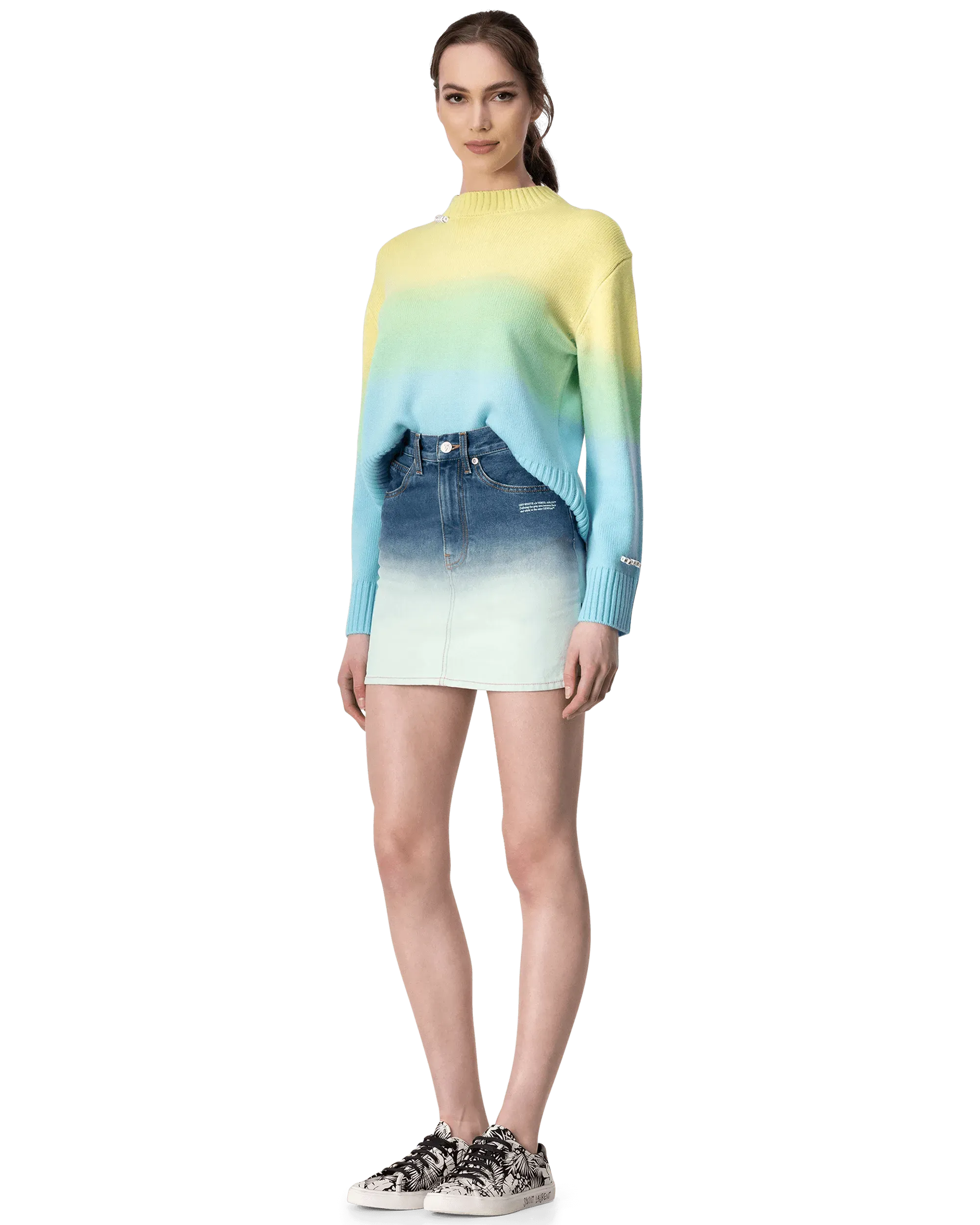 Dip Dye Crewneck Sweater - DIHSAN