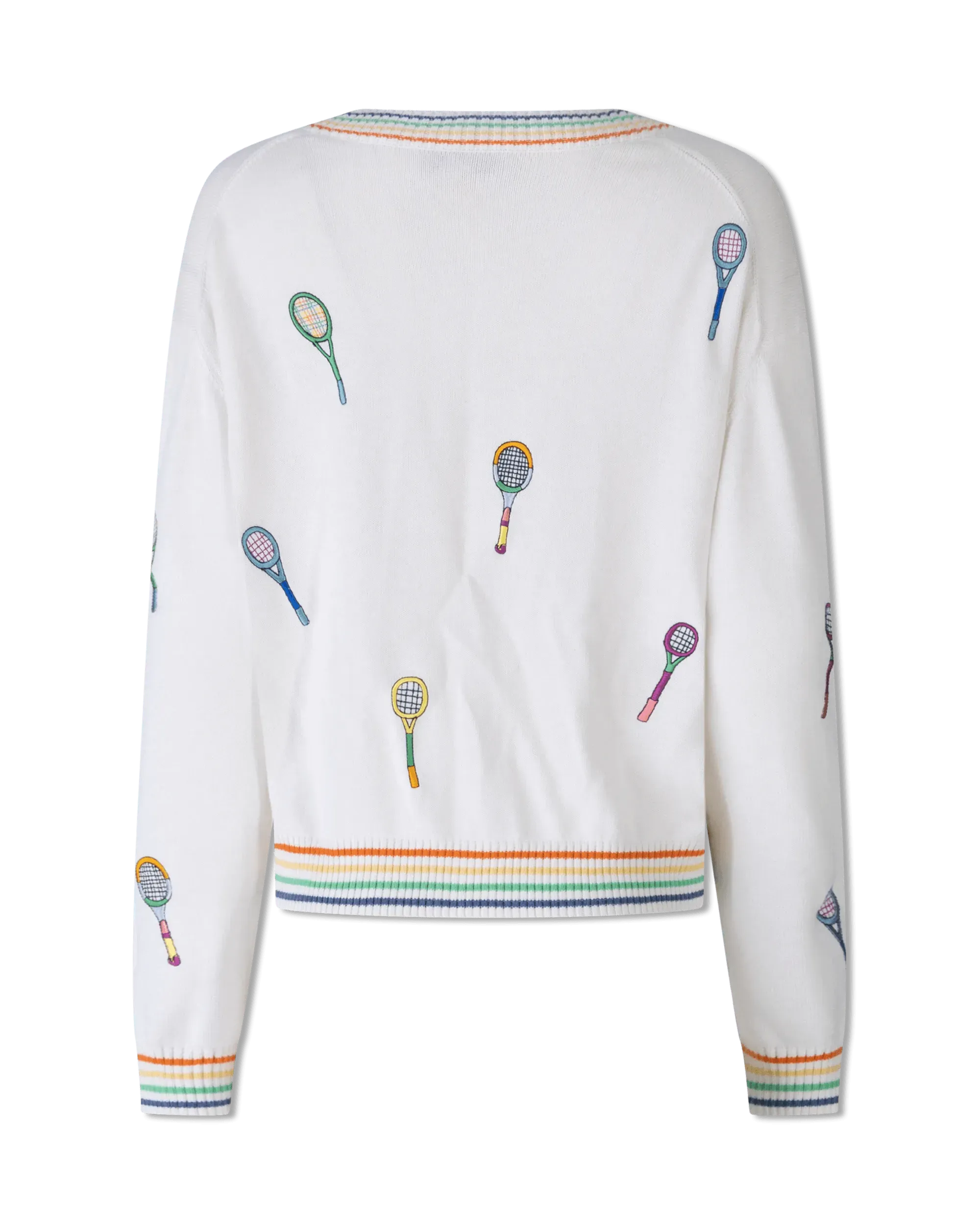 Racket Embroidered Cardigan - DIHSAN
