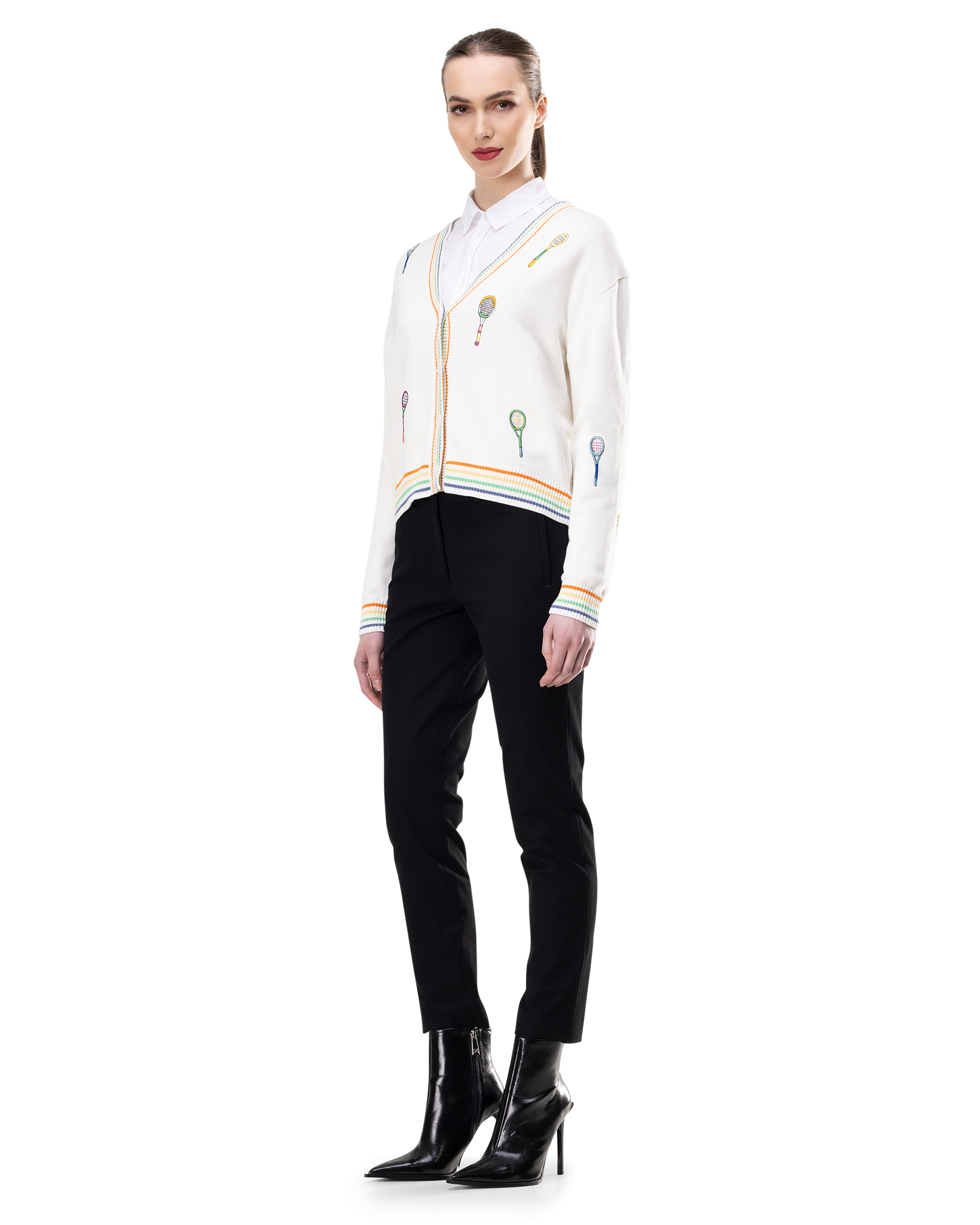 Racket Embroidered Cardigan