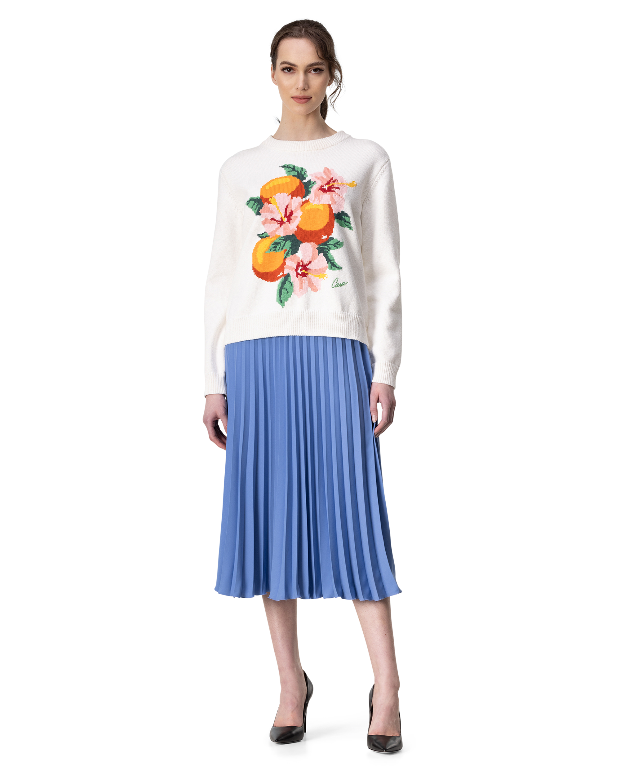 Pleated Midi Skirt