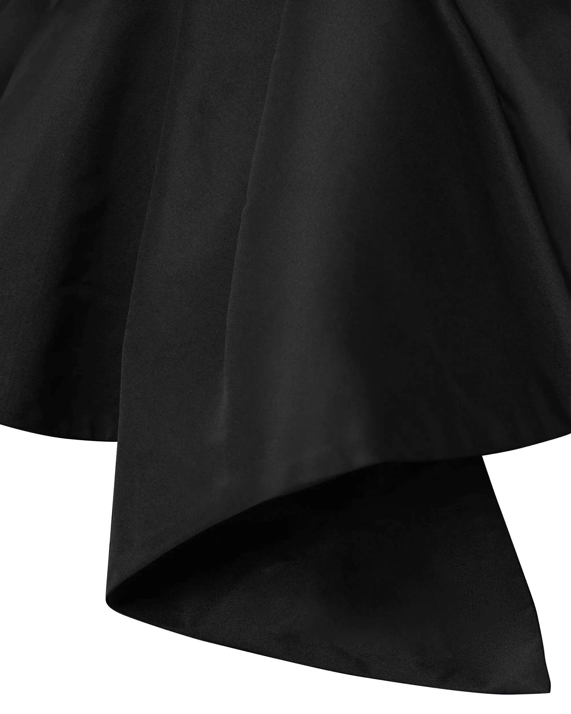 Black Asymmetric Short Sleeve Ruffle Top by Alexander McQueen | DIHSAN