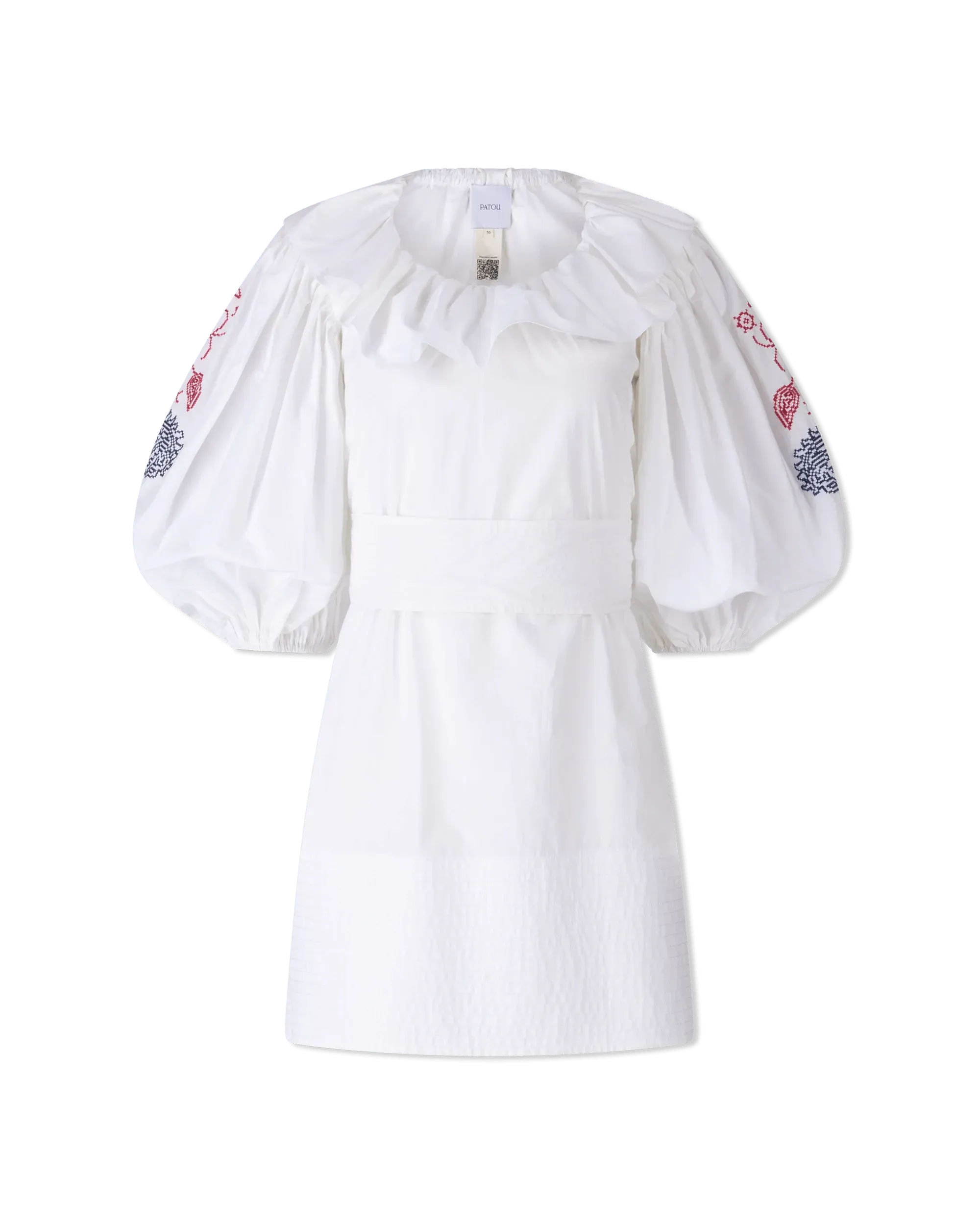 Embroidered Poplin Mini Dress - DIHSAN