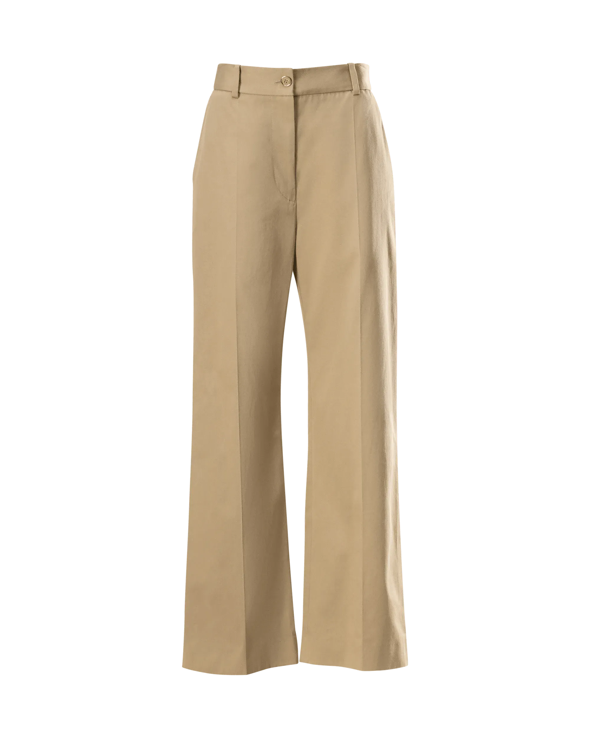 Wide Leg Gabardine Trousers - DIHSAN
