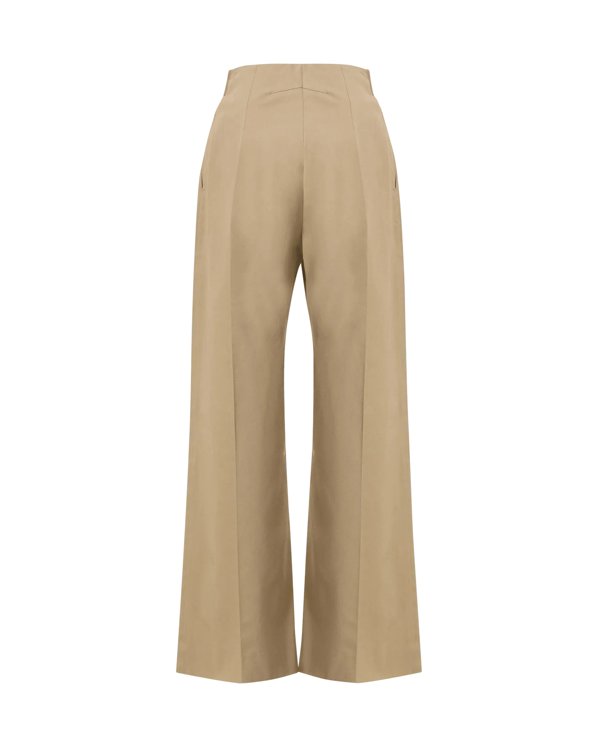 Wide Leg Gabardine Trousers - DIHSAN