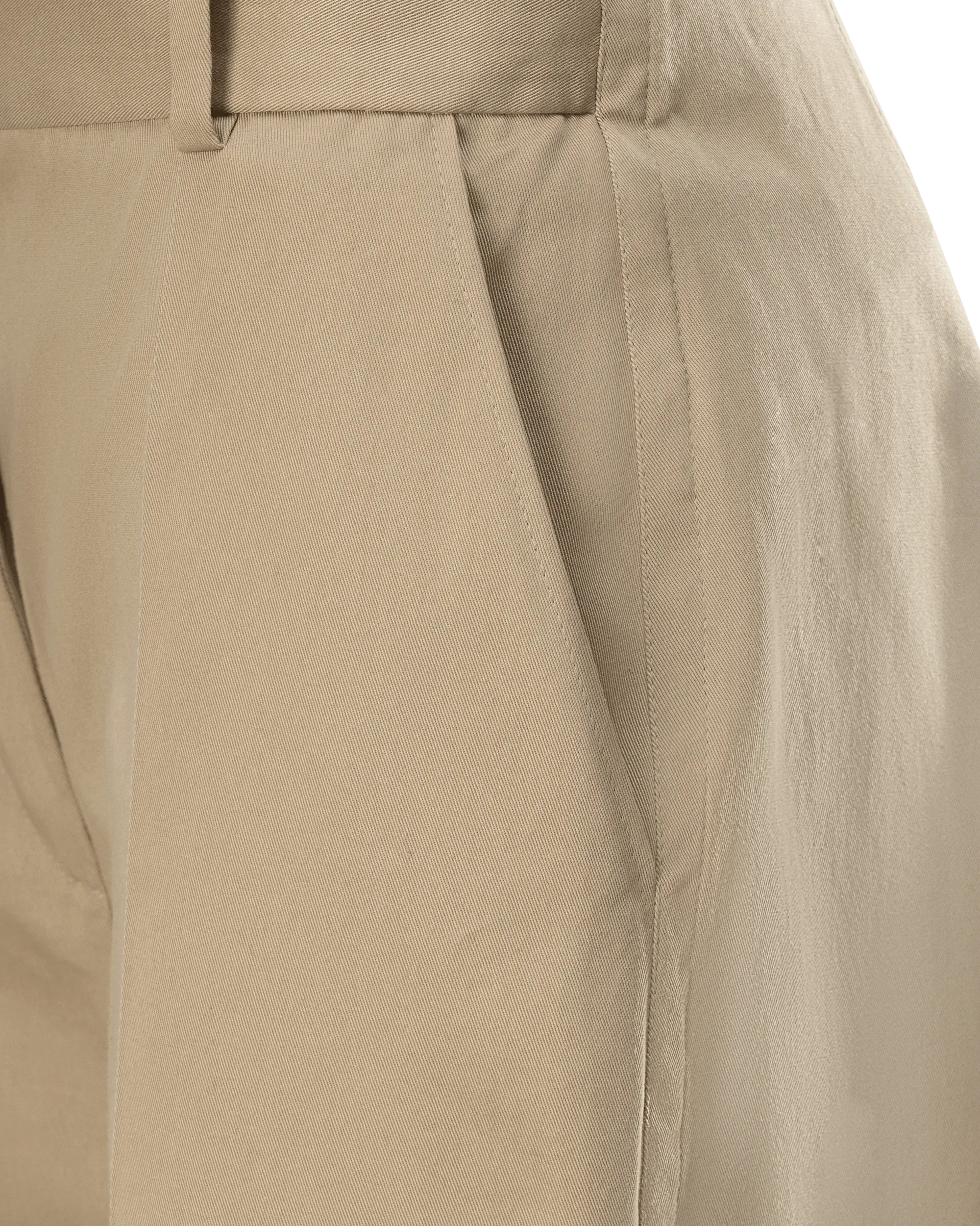 Wide Leg Gabardine Trousers - DIHSAN
