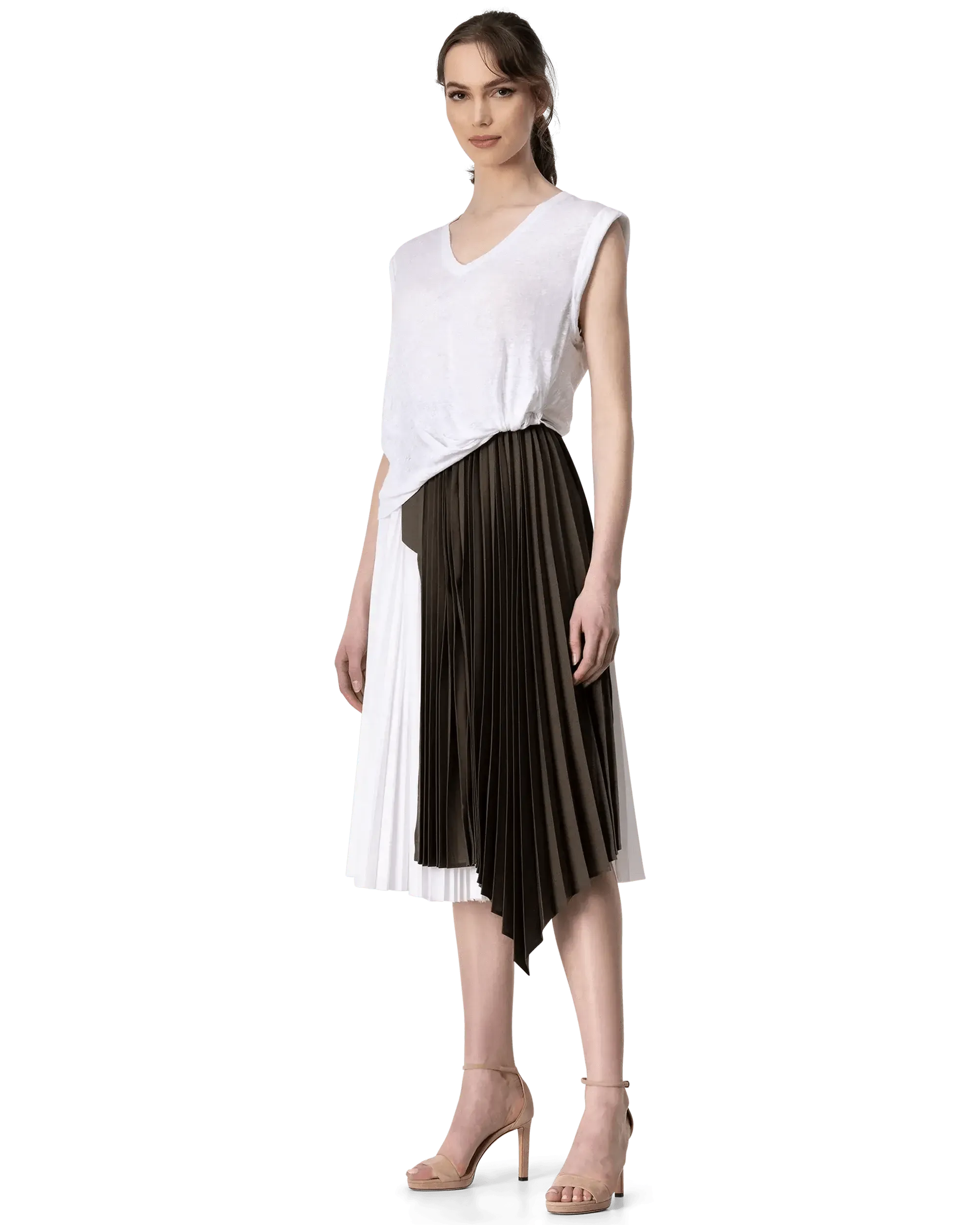 Layered Midi Skirt - DIHSAN