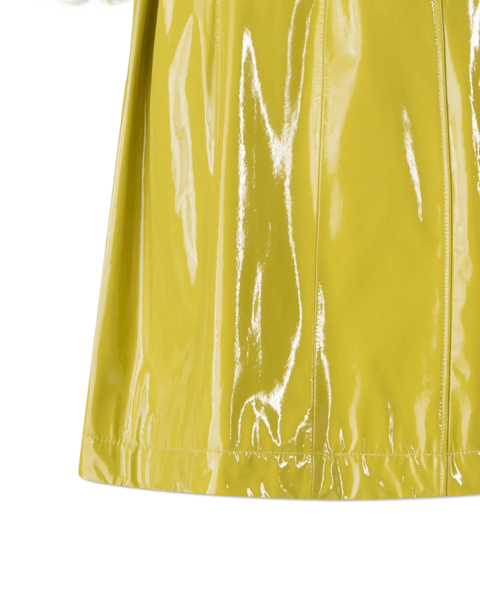 Foxy Shearling Trim Leather Coat - DIHSAN