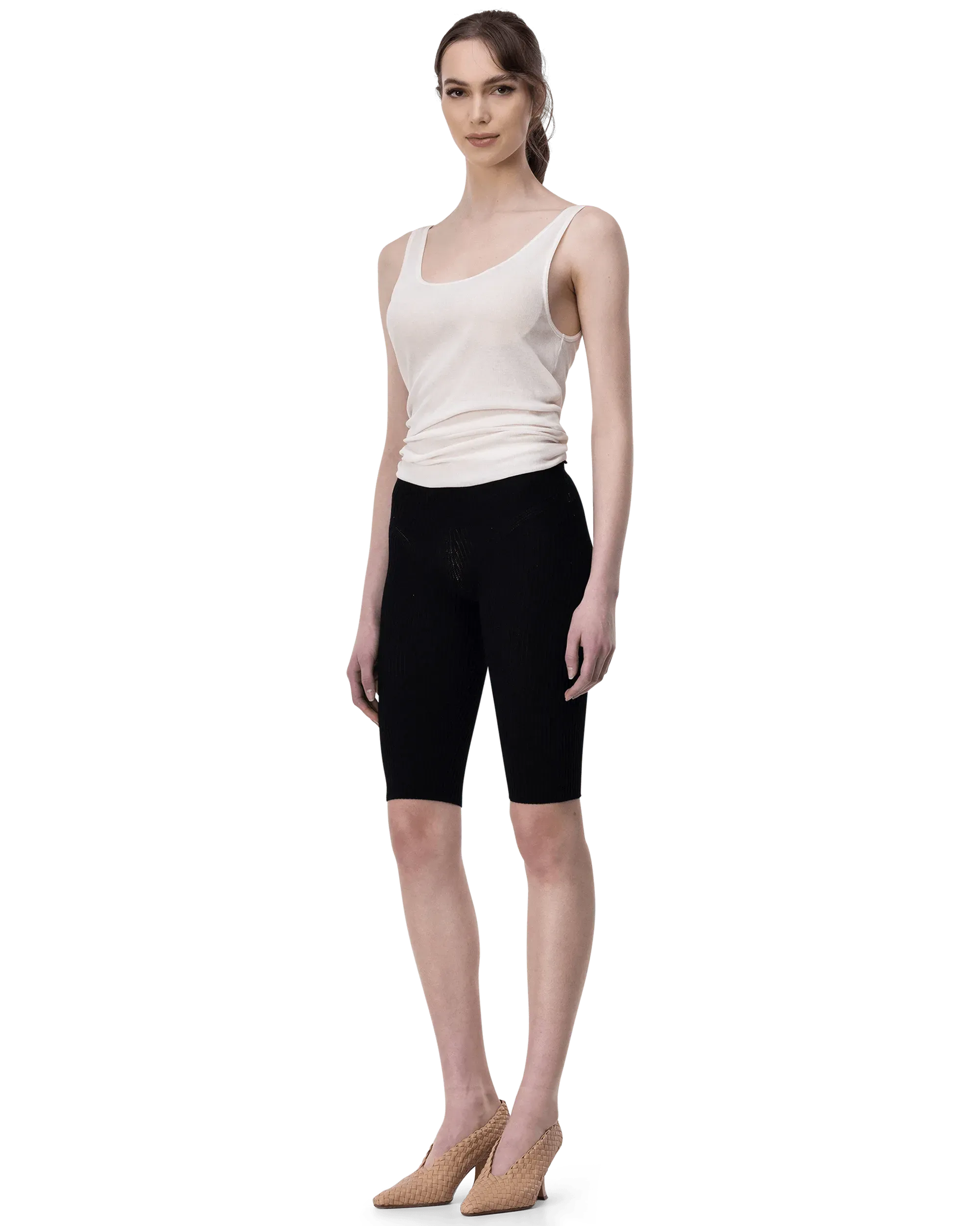 Semi-Sheer Jersey Tank Top - DIHSAN