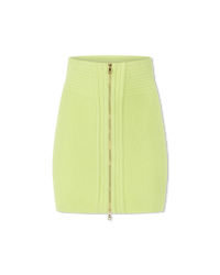 High Waisted Knit Mini Skirt - DIHSAN