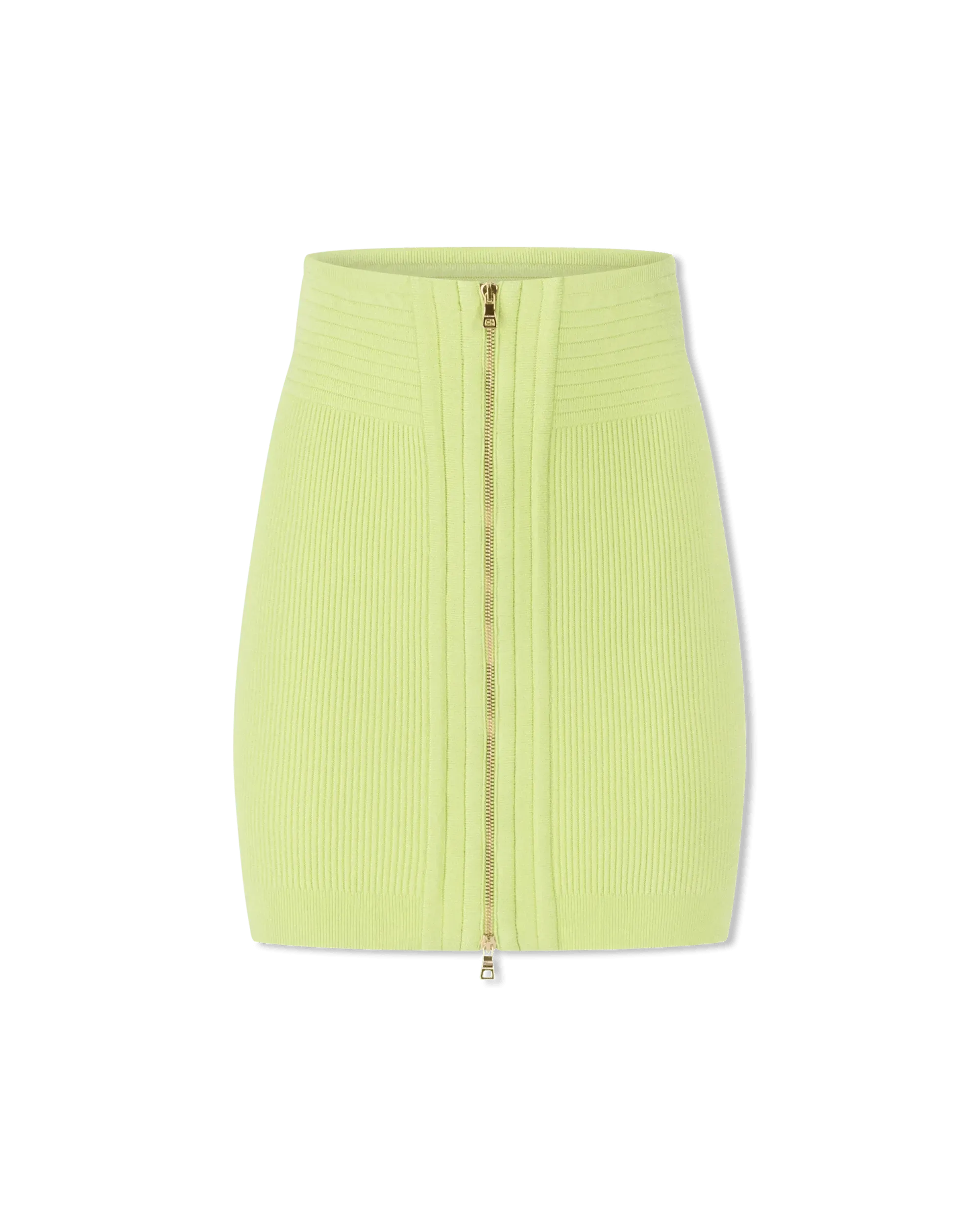 High Waisted Knit Mini Skirt - DIHSAN