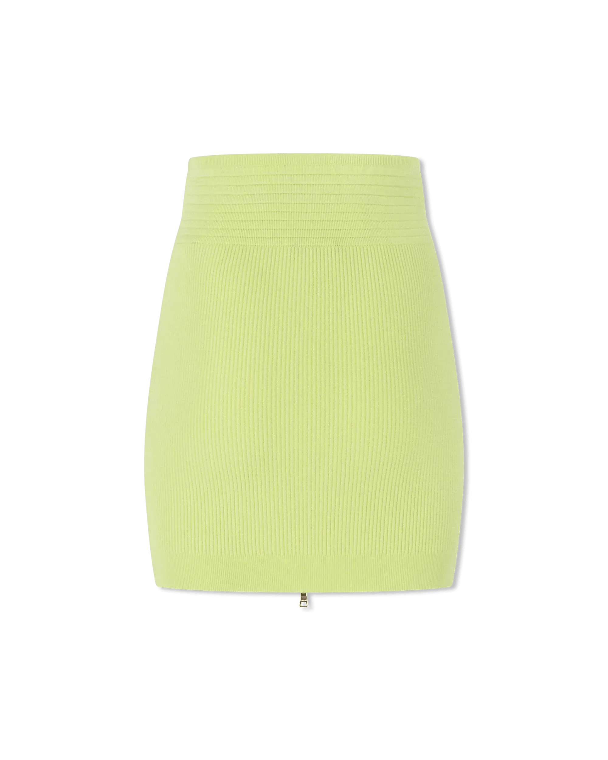 High Waisted Knit Mini Skirt - DIHSAN