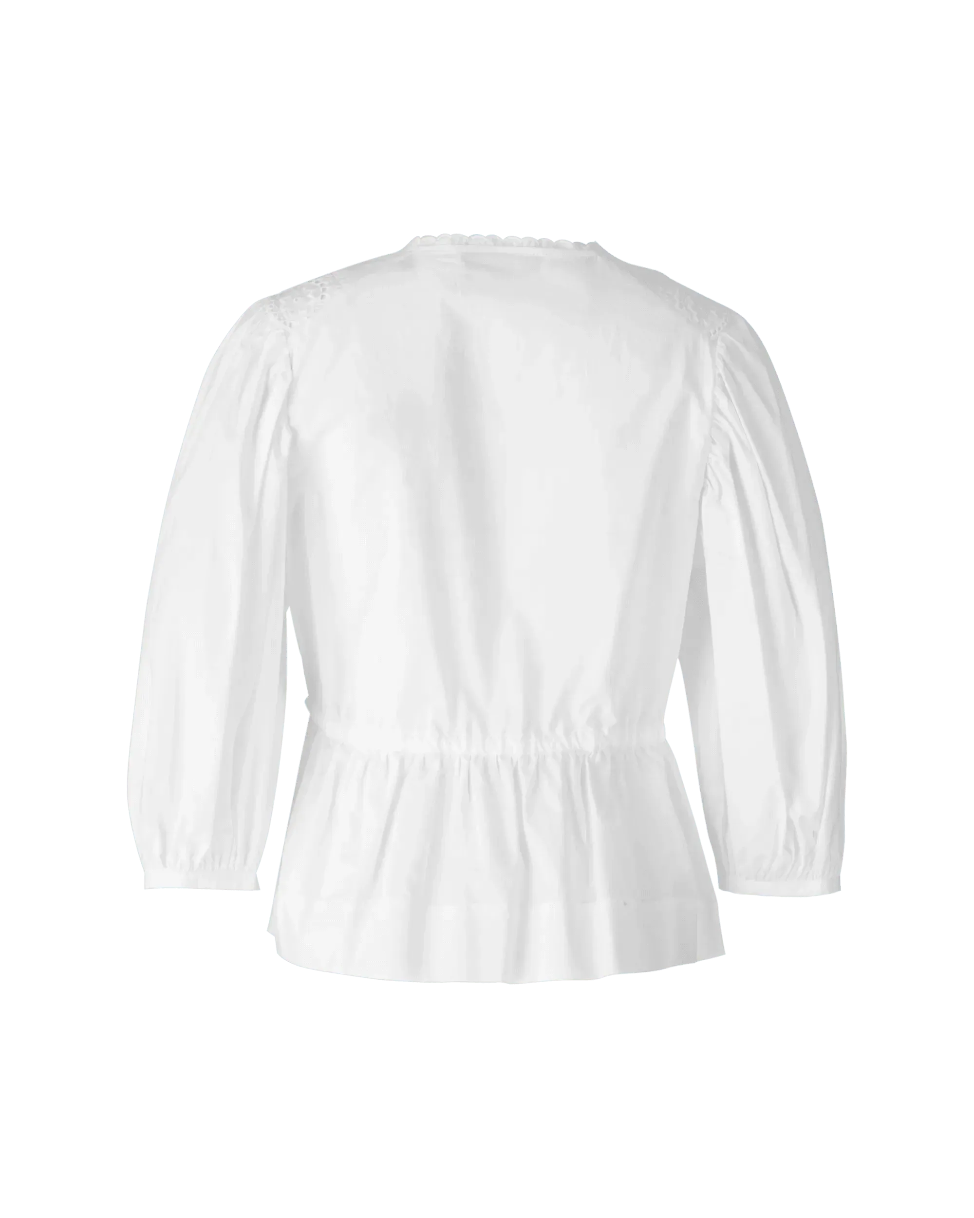 Eyelet Embroidered Wrap Blouse - DIHSAN