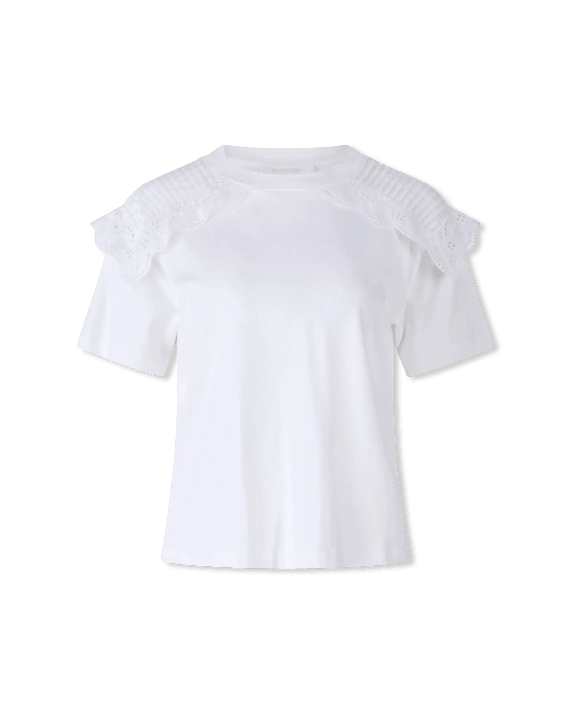 Eyelet Embroidered T-Shirt - DIHSAN