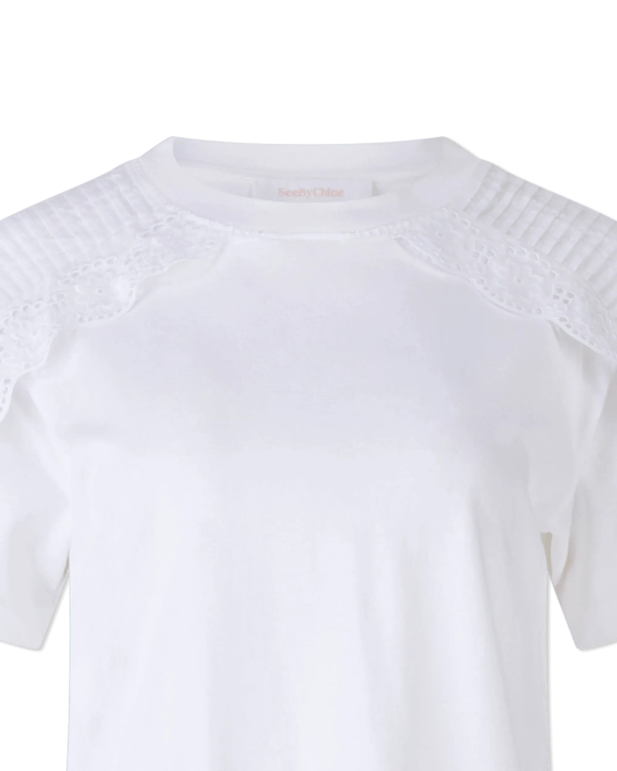 Eyelet Embroidered T-Shirt - DIHSAN