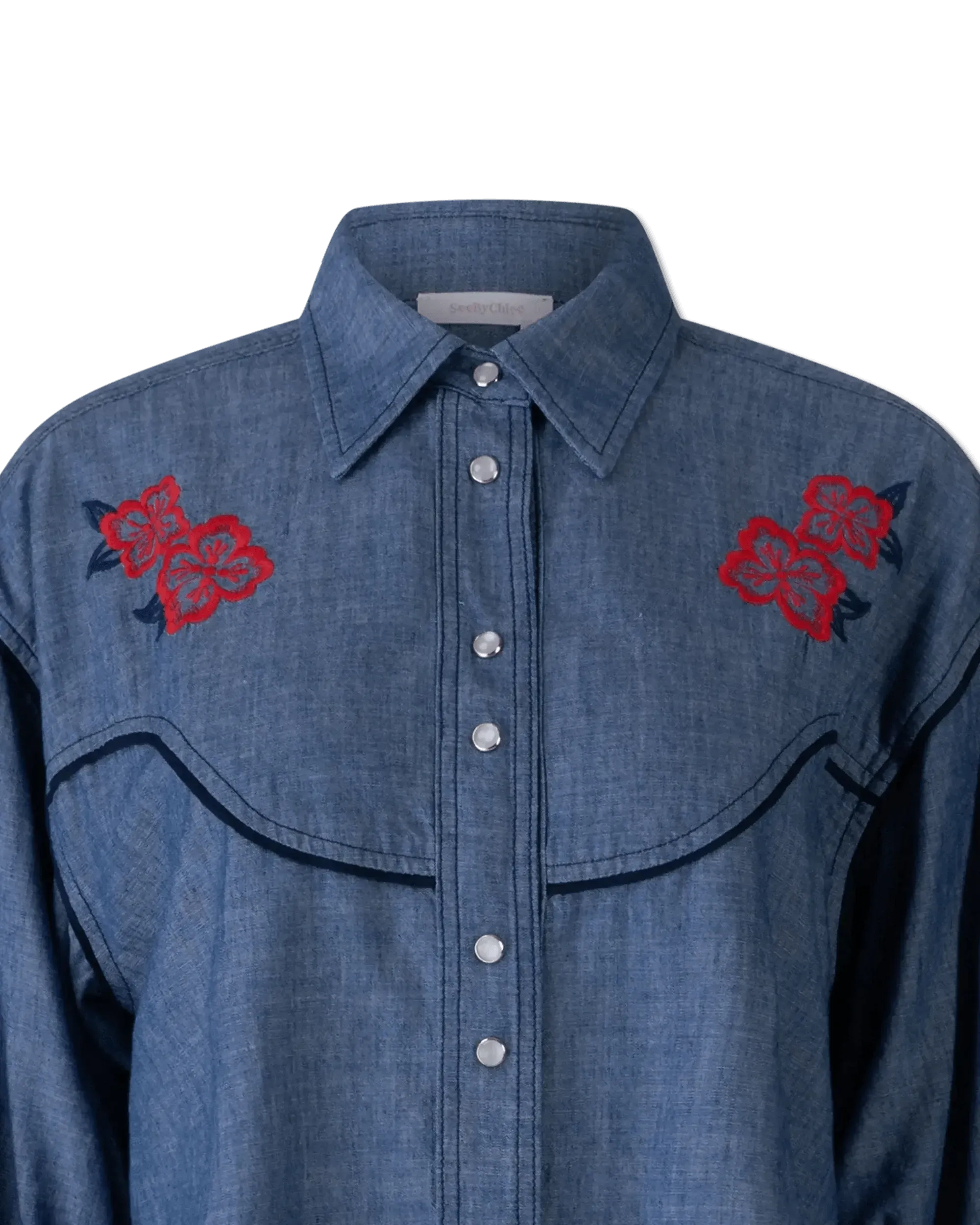 Embroidered Denim Shirt - DIHSAN