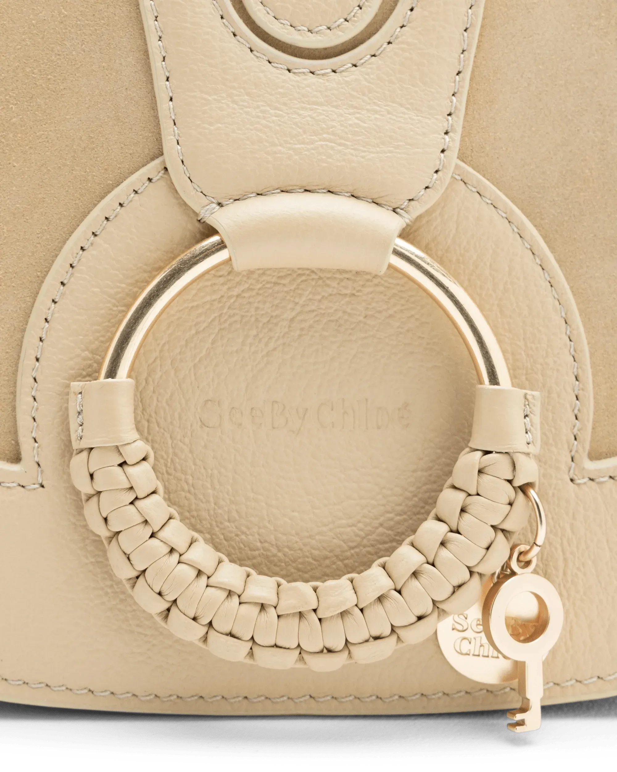 Wheat Calf Hana Suede Shoulder Bag by See By Chloé | DIHSAN