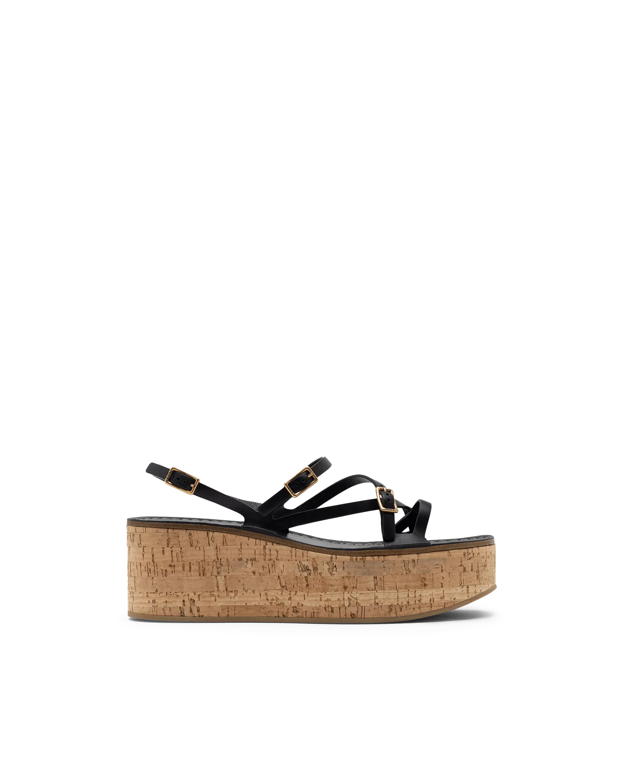 Cross Strap Wedge Sandals - DIHSAN