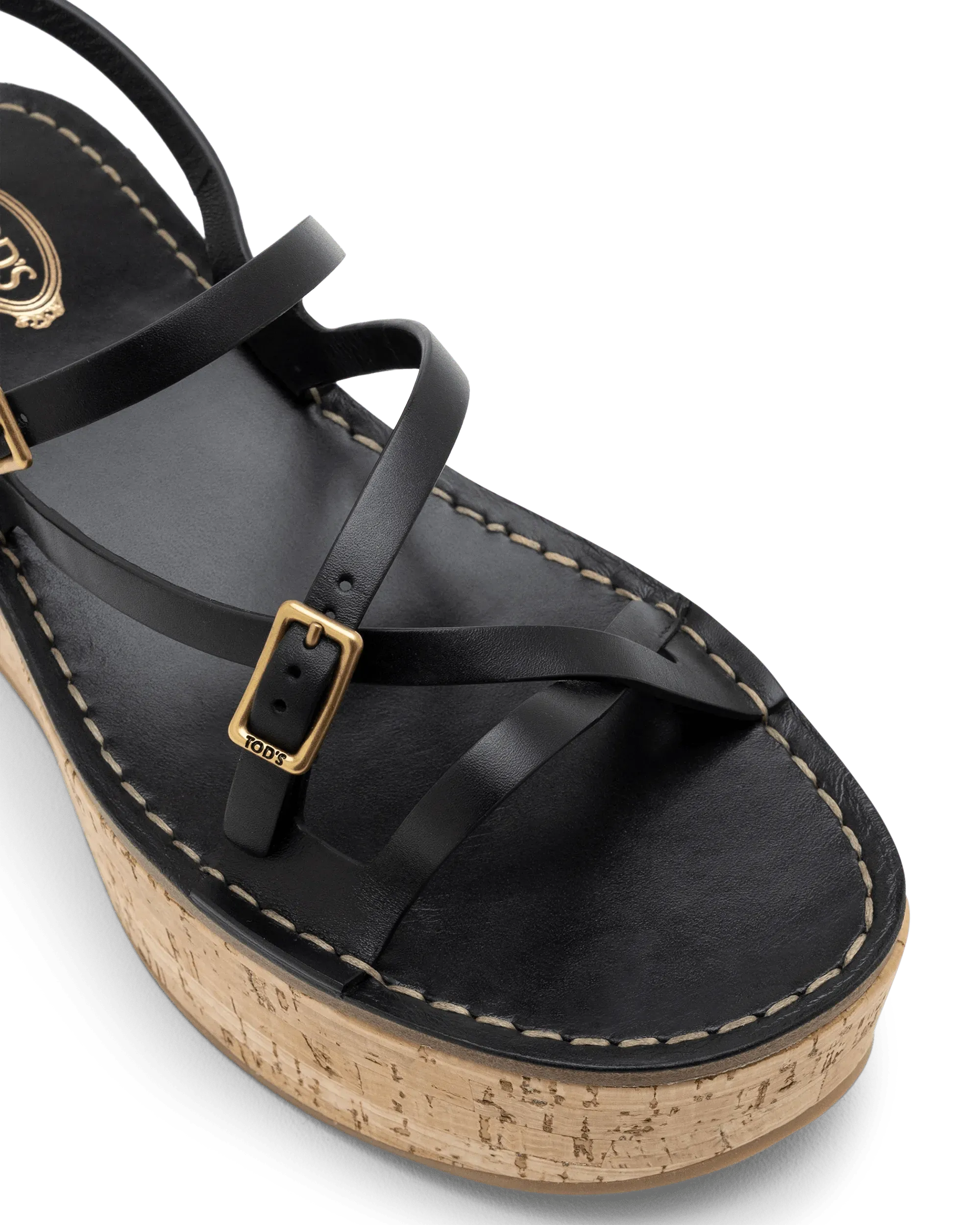 Cross Strap Wedge Sandals - DIHSAN